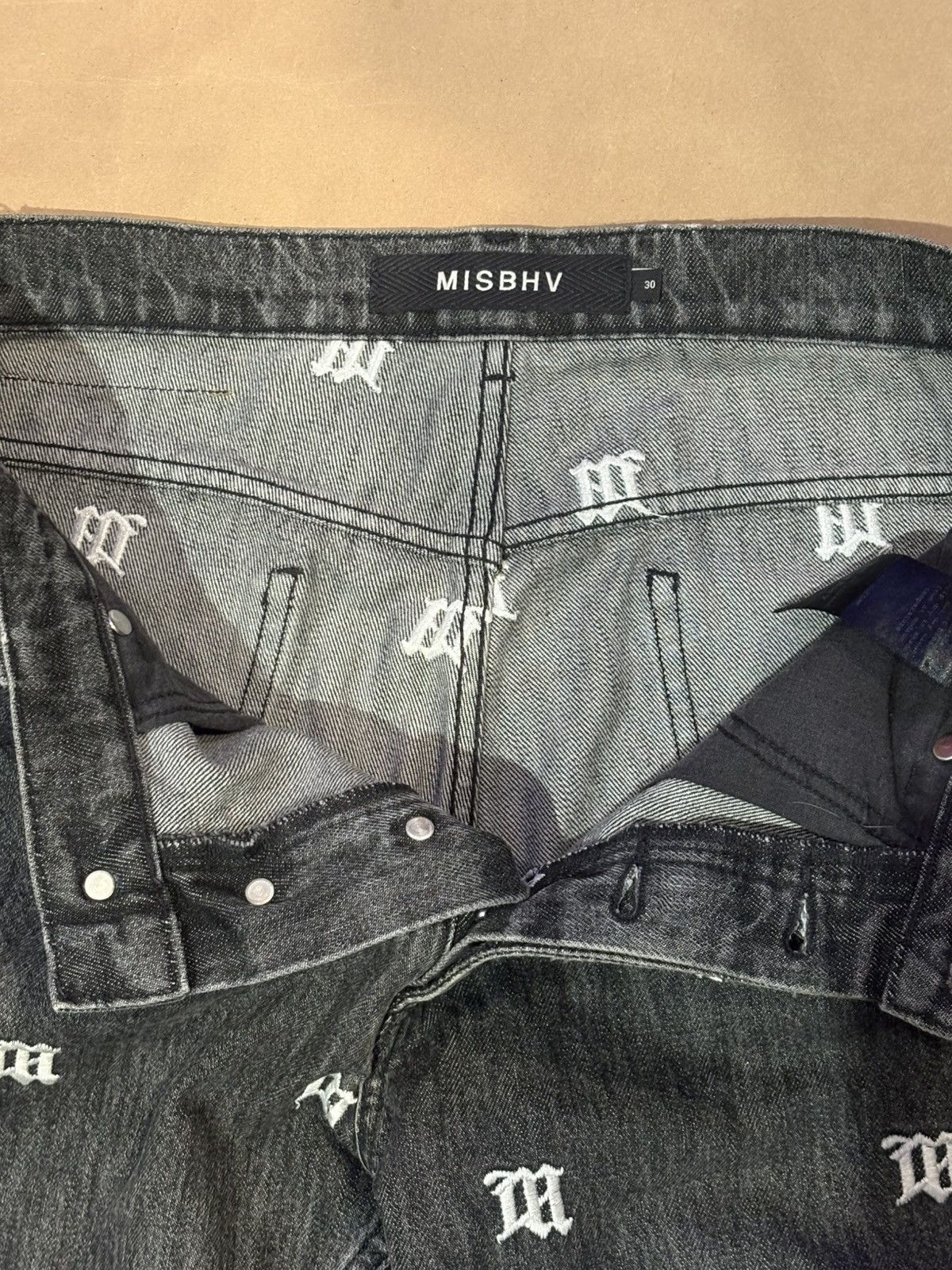 Misbhv Misbhv Monogram Denim Pants Size US 30 / EU 46 - 6 Thumbnail