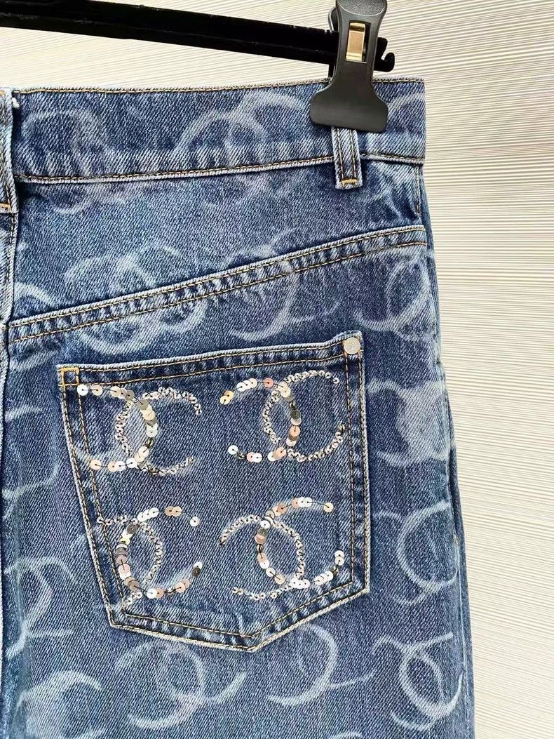 Chanel Chanel 23 sequin wide-leg jeans Size 25" / US 0 / IT 36 - 5 Thumbnail