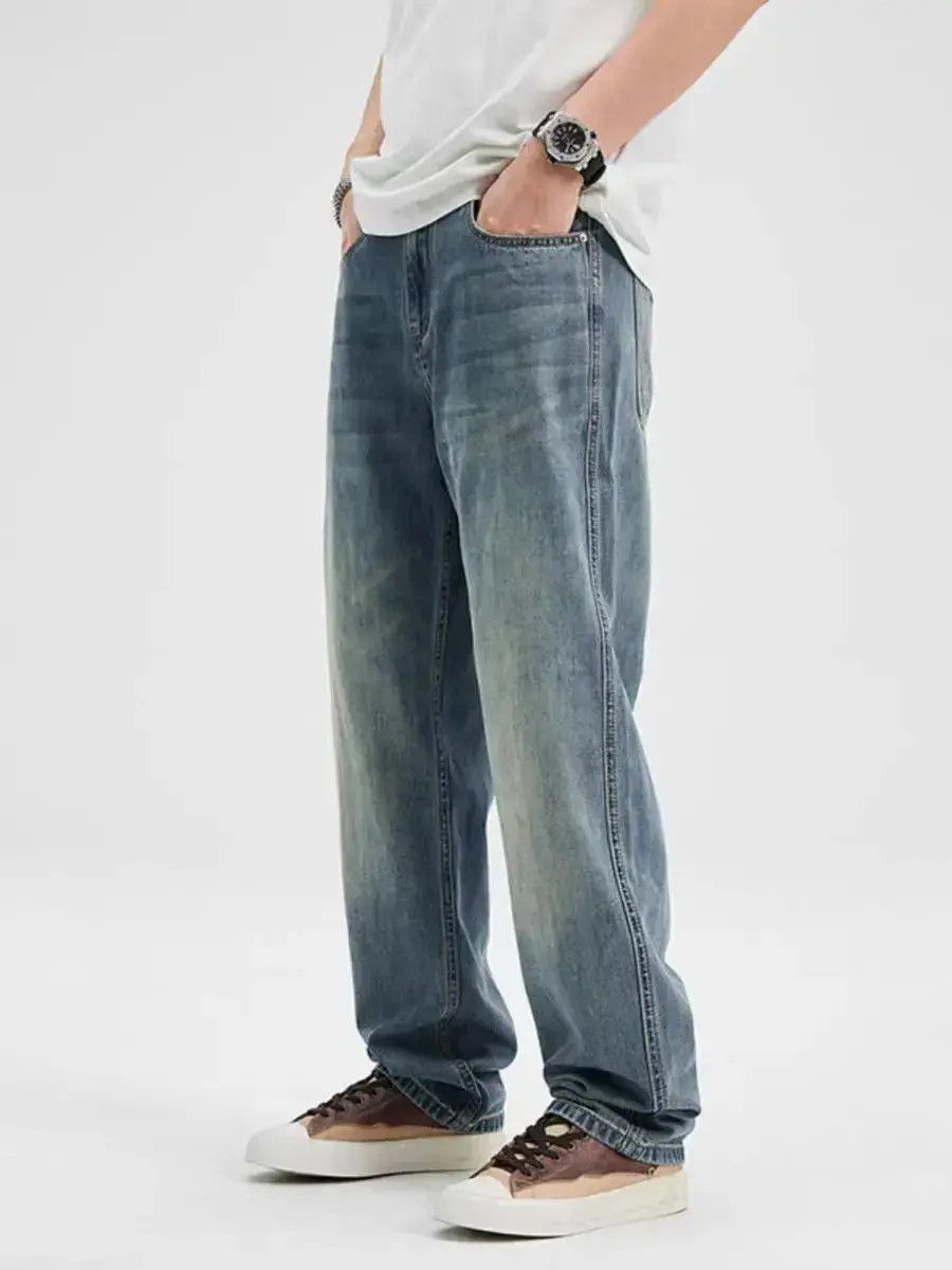 Japanese Brand Trendy loose fit breathable straight leg jeans Size US 30 / EU 46 - 2 Thumbnail