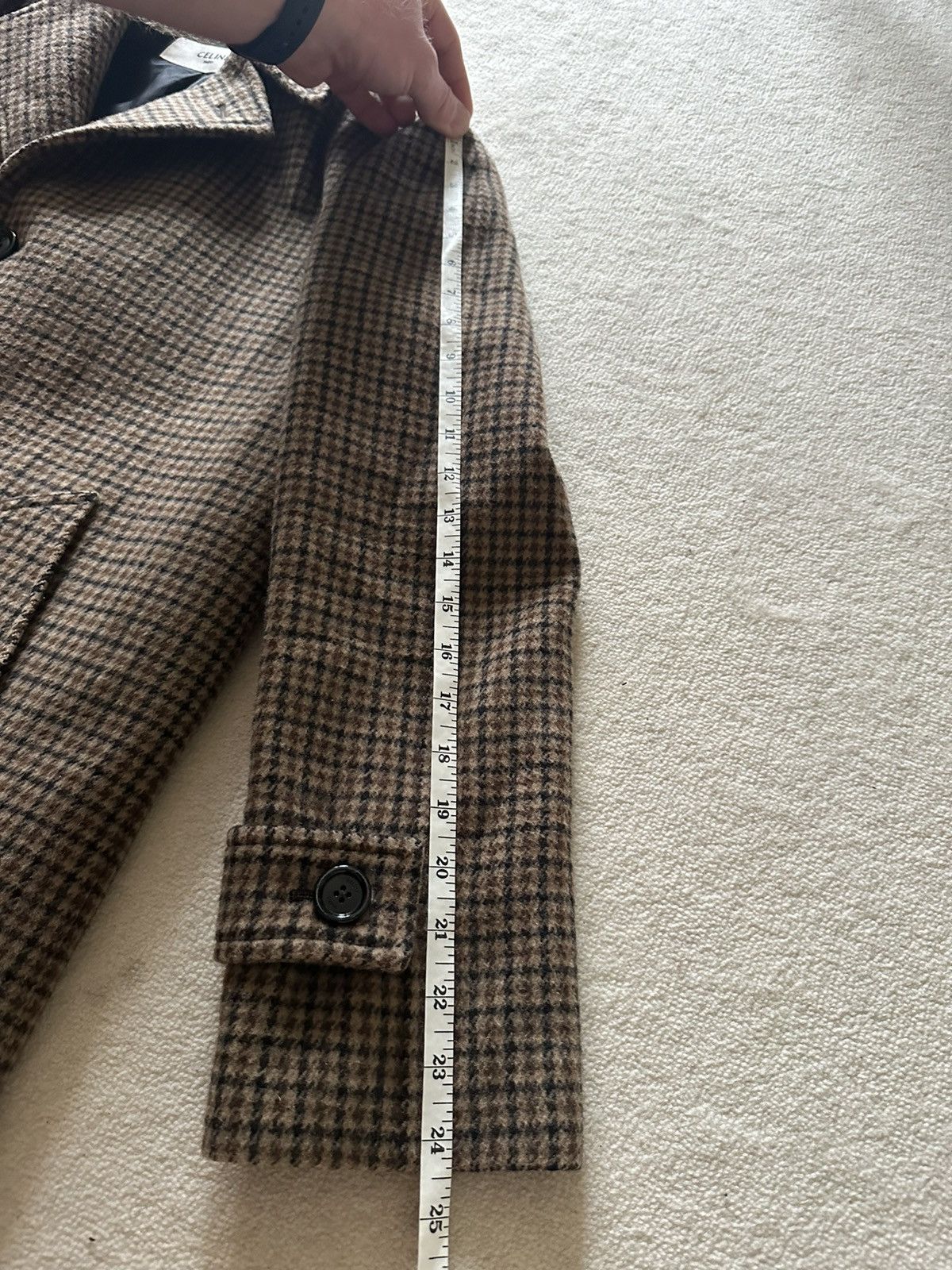 Celine FW19 Celine Pied de Poule Wool Max Coat Hedi Slimane Size US S / EU 44-46 / 1 - 10 Thumbnail