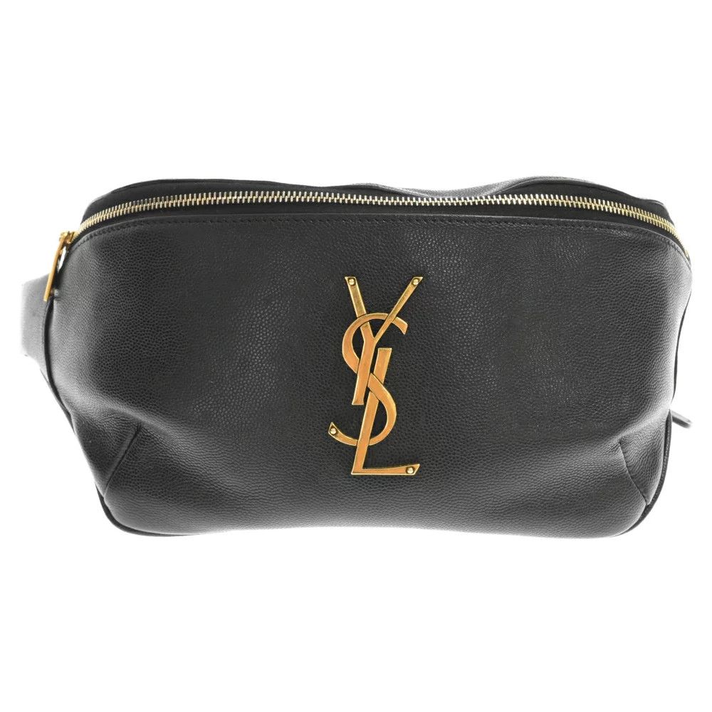 image of YVES Saint Laurent Paris YSL Logo Body Bag Waist Bag Black, Women's
