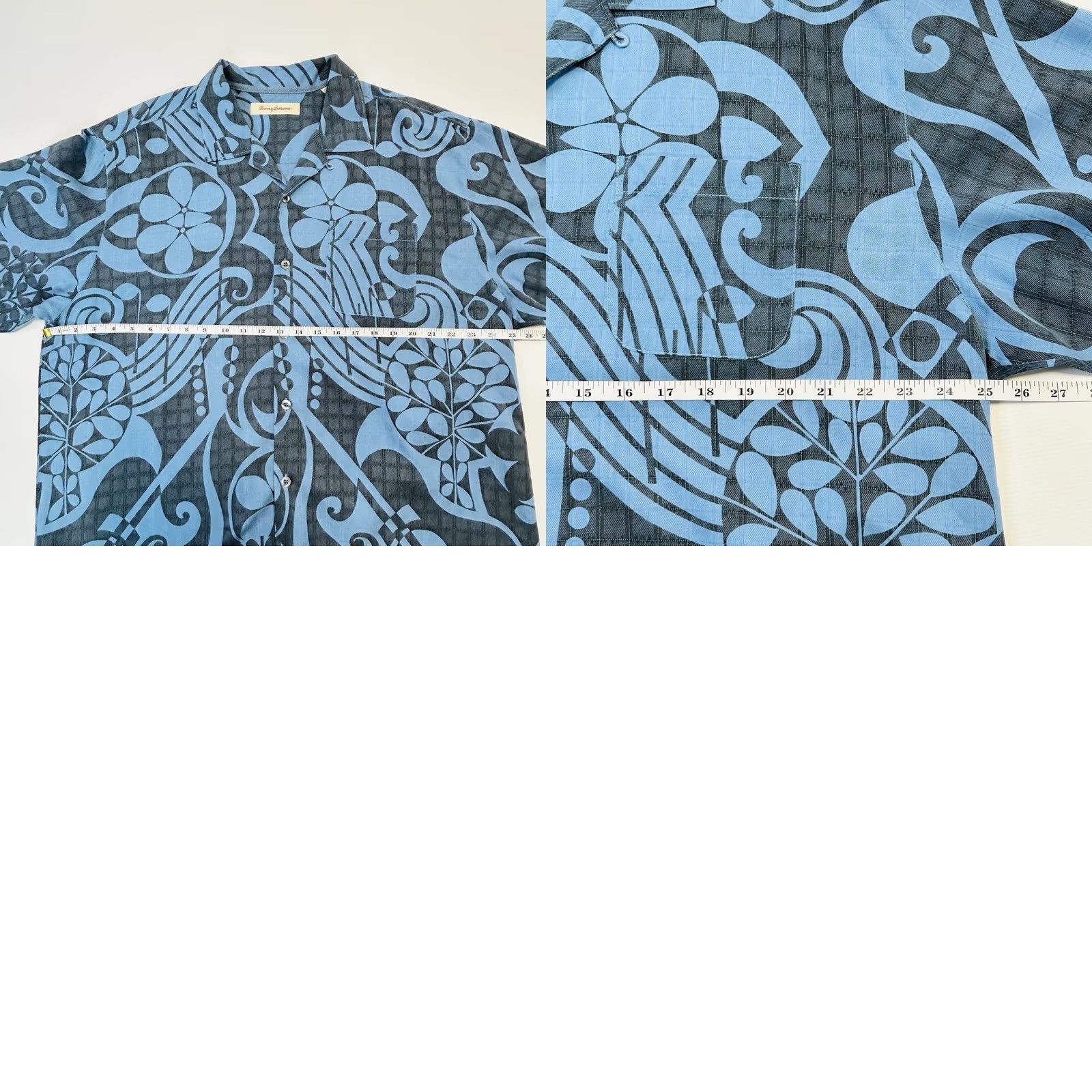 Tommy Bahama VINTAGE? No. Tommy Bahama Shirt Mens XL Blue Floral Print Silk Hawaiian Camp Loop Collar Shirt Men XL Blue Floral Silk Hawaiian Camp Loop Collar Size US XL / EU 56 / 4 - 9 Thumbnail