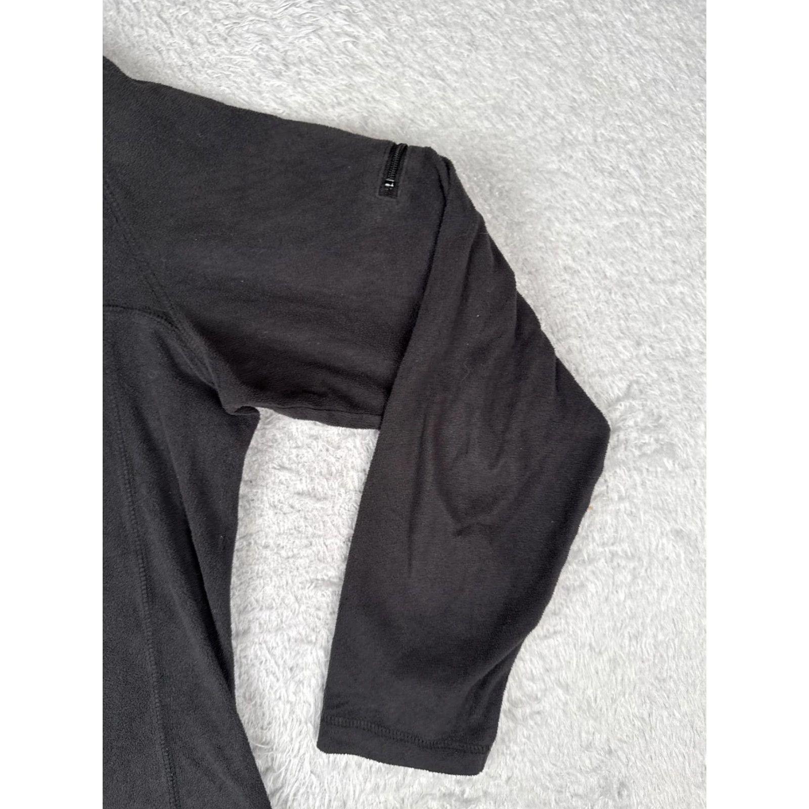 Vintage Columbia Womens Pullover Shirt Black 1/4 Zip Pocket Fleece Outdoor Hiking Size L / US 10 / IT 46 - 2 Thumbnail
