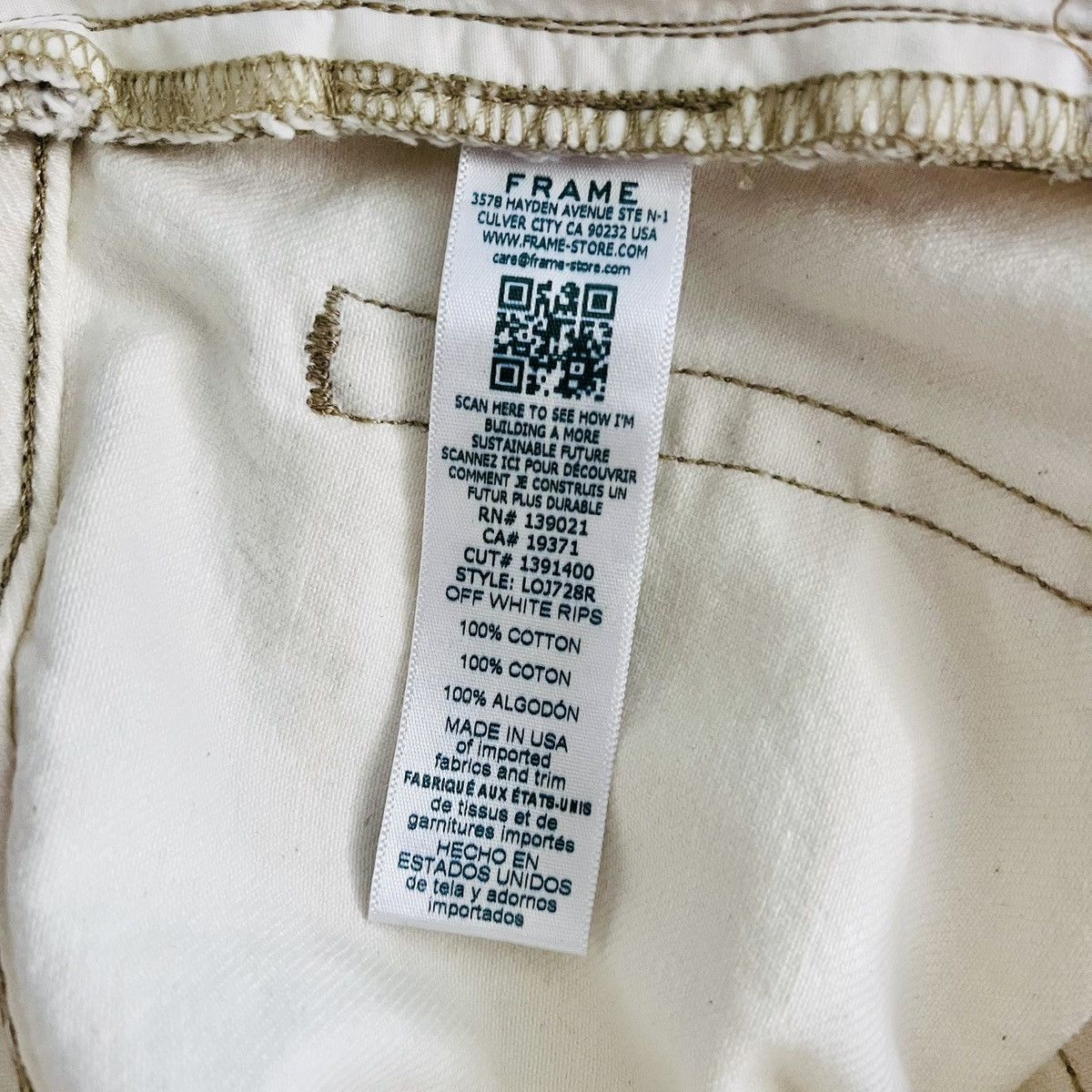 Frame Frame Le Original Women’s Straight Jeans Distressed Size: 27 Size 27" / US 4 / IT 40 - 5 Thumbnail
