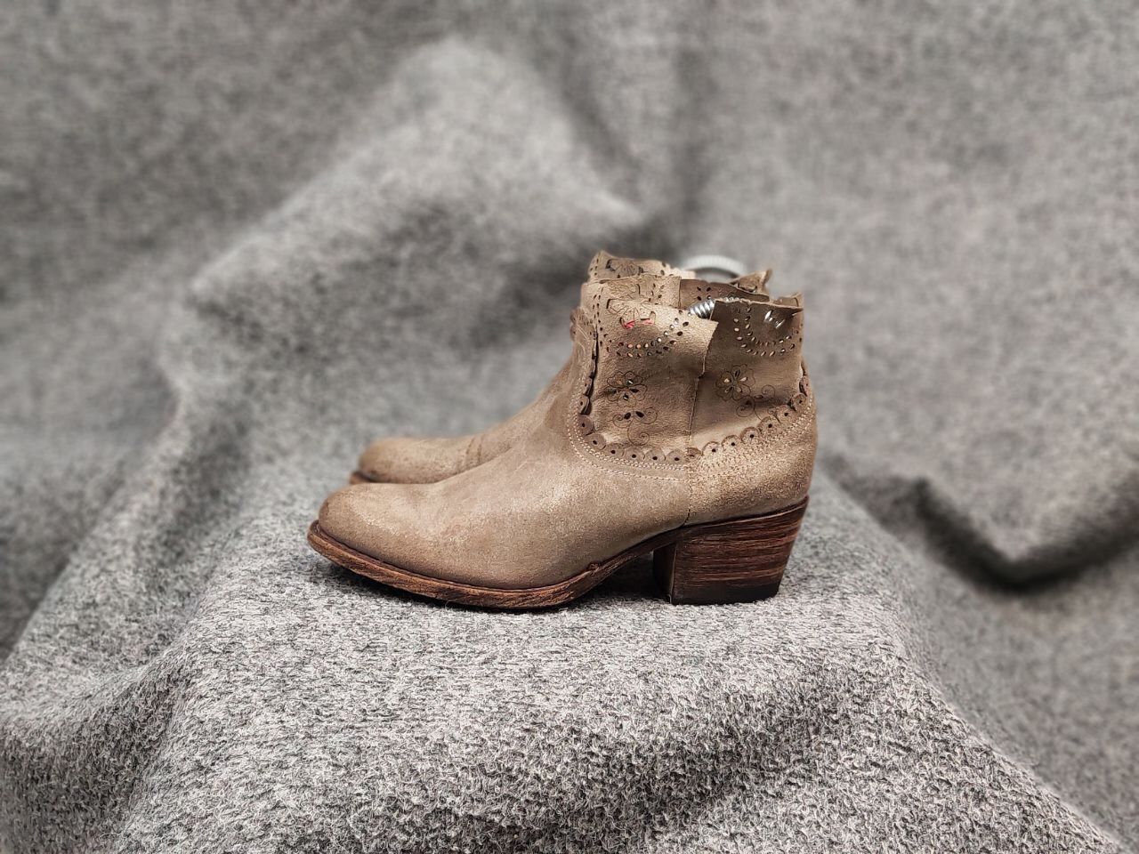 Sendra Sendra Spanish Leather Ankle Western Women Beige Boots Size US 6 / IT 36 - 5 Thumbnail