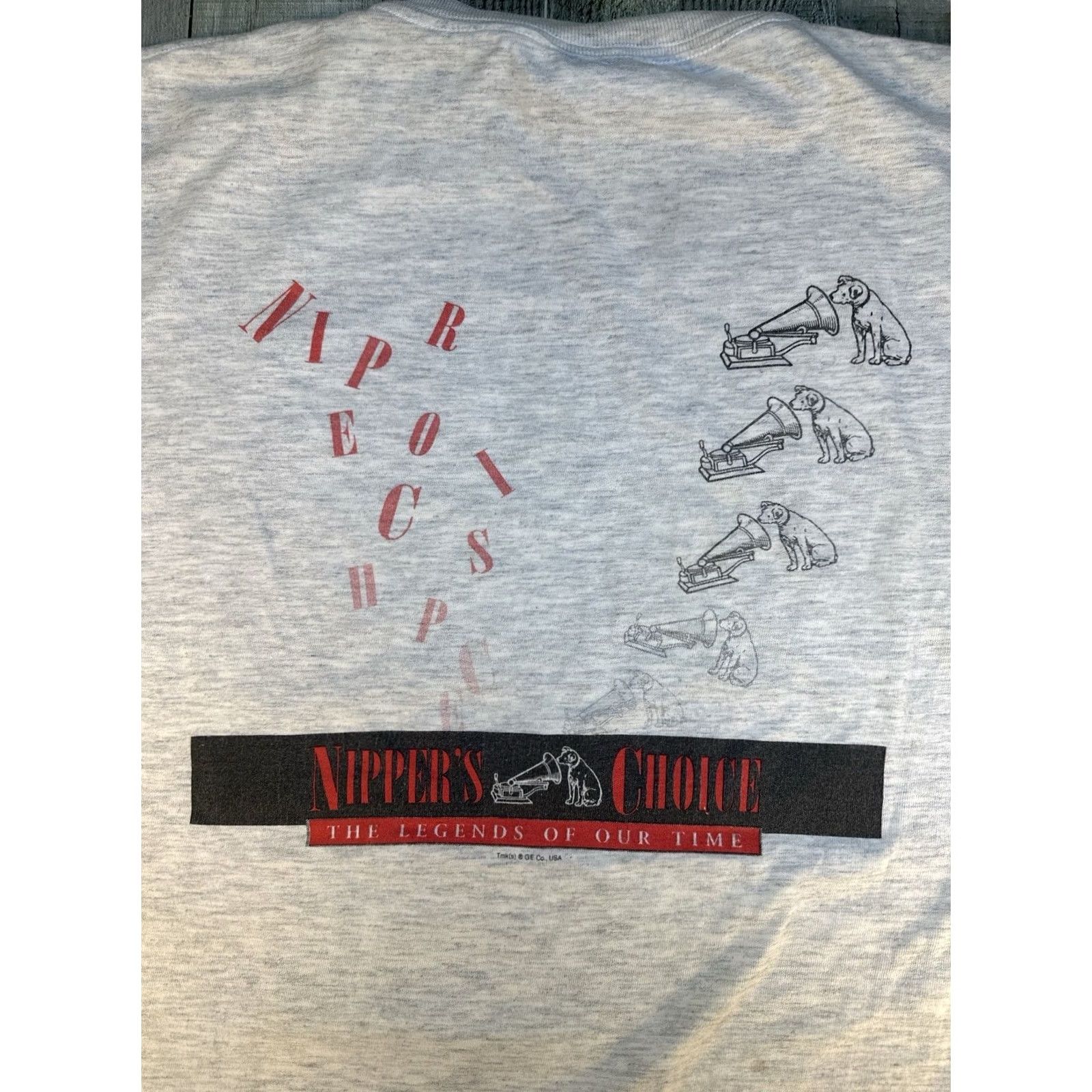 Asics VINTAGE 90s RCA Victor Nipper’s Choice T-Shirt XL Global Basics Promo Tee Mens Gray Size US XL / EU 56 / 4 - 2 Thumbnail