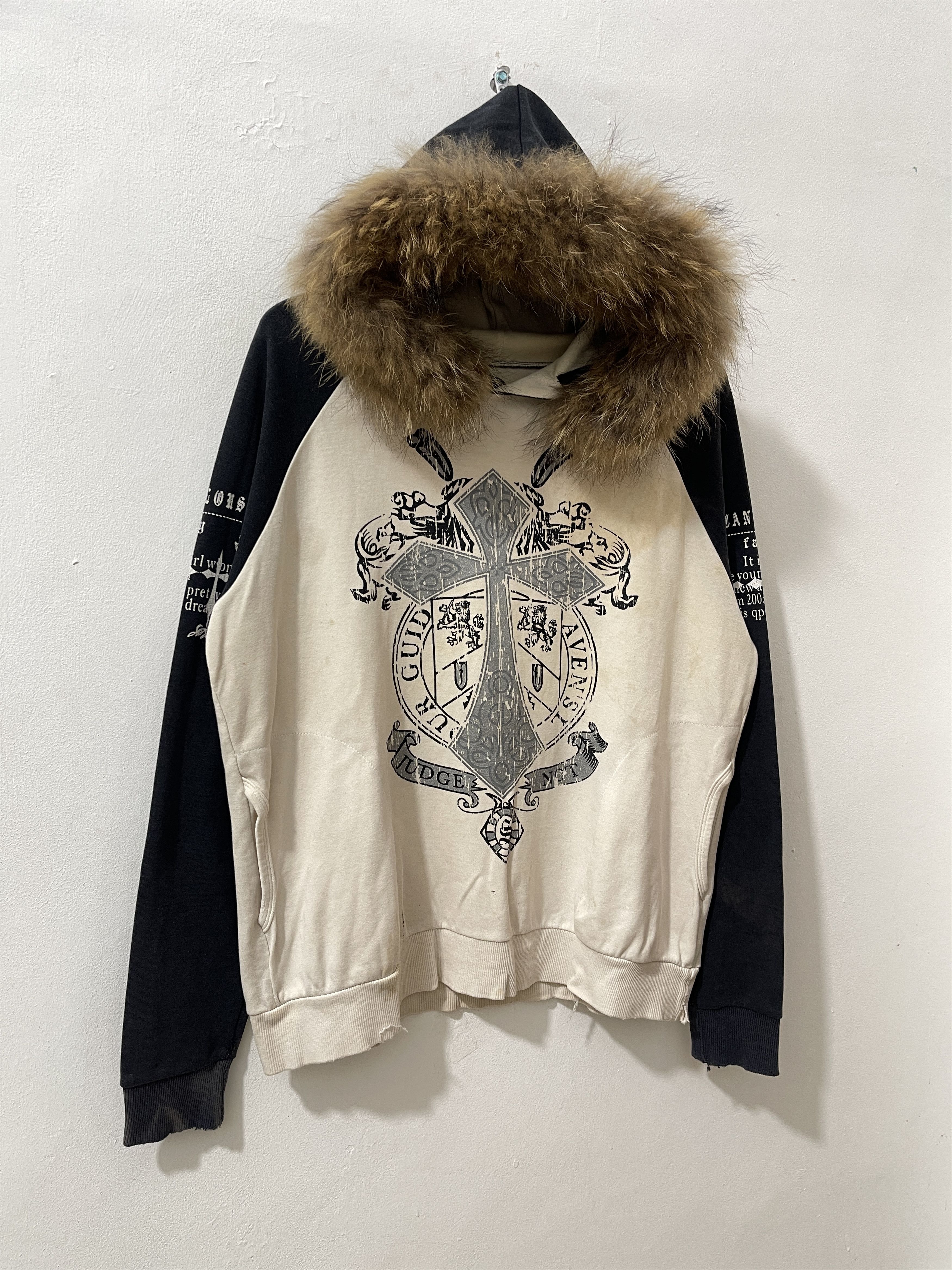 Japanese Brand 2000s Judge NCT Cross Japan Archive Fur Gothic Vkei Hoodie Size US M / EU 48-50 / 2 - 3 Thumbnail