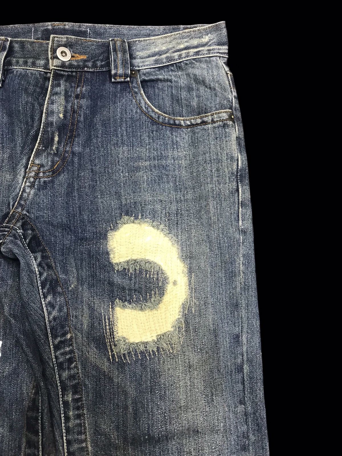 Devilock × Japanese Brand 💥90s Style💥DEVILOCK DISTRESSED DENIM F322 Size US 31 - 4 Thumbnail