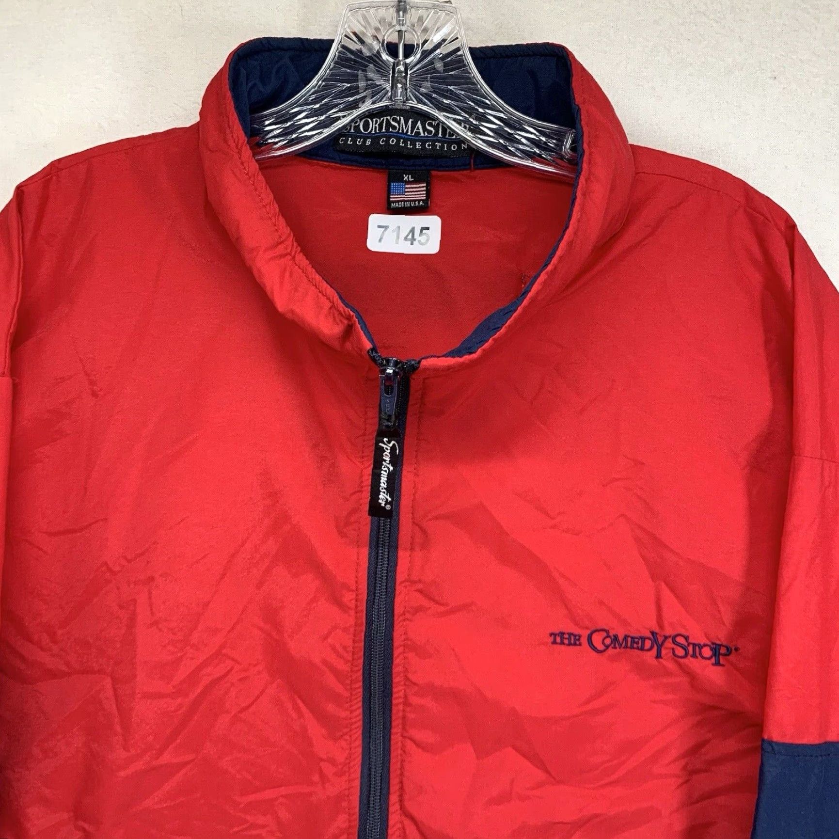 Vintage Vintage Sportsmaster Windbreaker Jacket Men XL Red 80s 90s Softshell Striped Logo Casual Size US XL / EU 56 / 4 - 4 Thumbnail