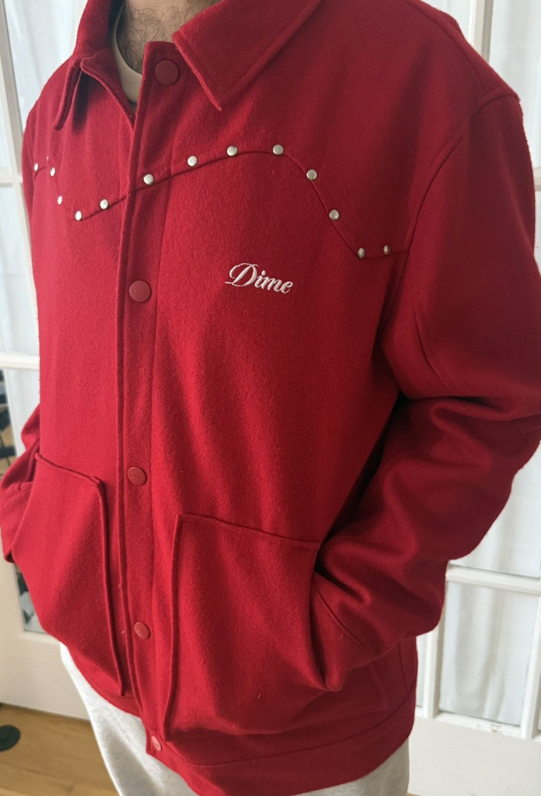 Dime Dime Studded Wool Bomber Size US L / EU 52-54 / 3 - 3 Thumbnail