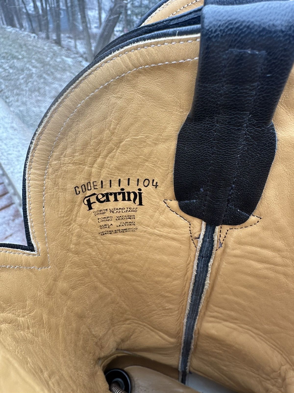 Vintage Leather Cowboy Boots Ferrini Italy Made In Mexico