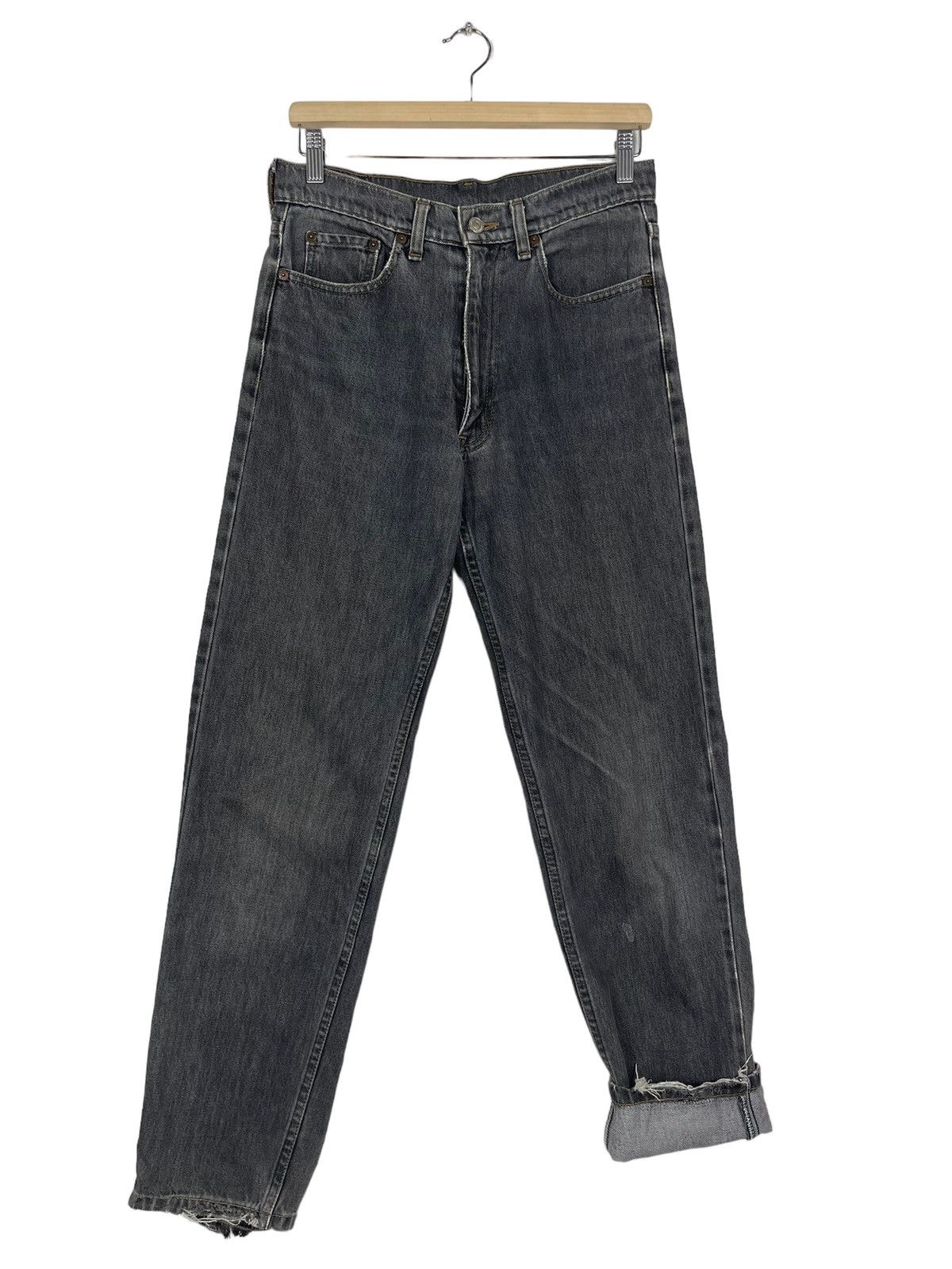Levi's × Levi's Vintage Clothing Vintage Levis Black Distressed Denim Zipper Fly Size US 30 / EU 46 - 7 Thumbnail