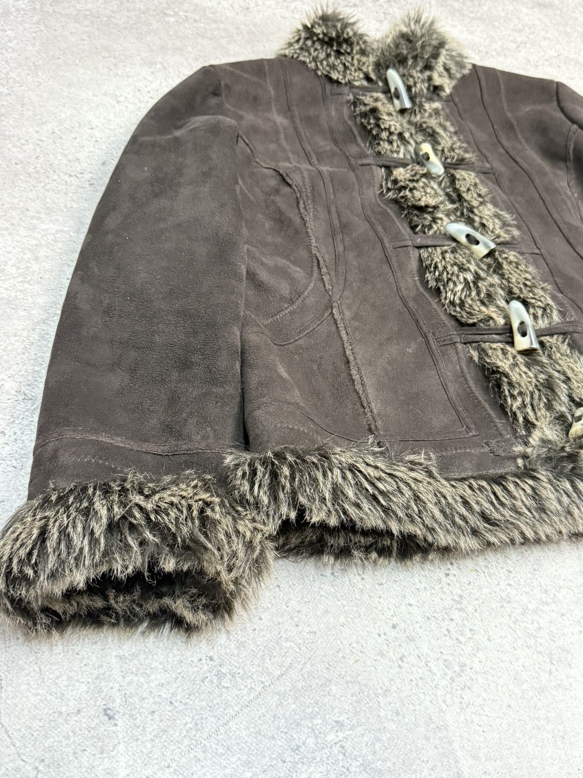 Schott Vintage If Six Was Nine Style Fur Rabbit Cropped Jacket 00s Size US M / EU 48-50 / 2 - 7 Thumbnail