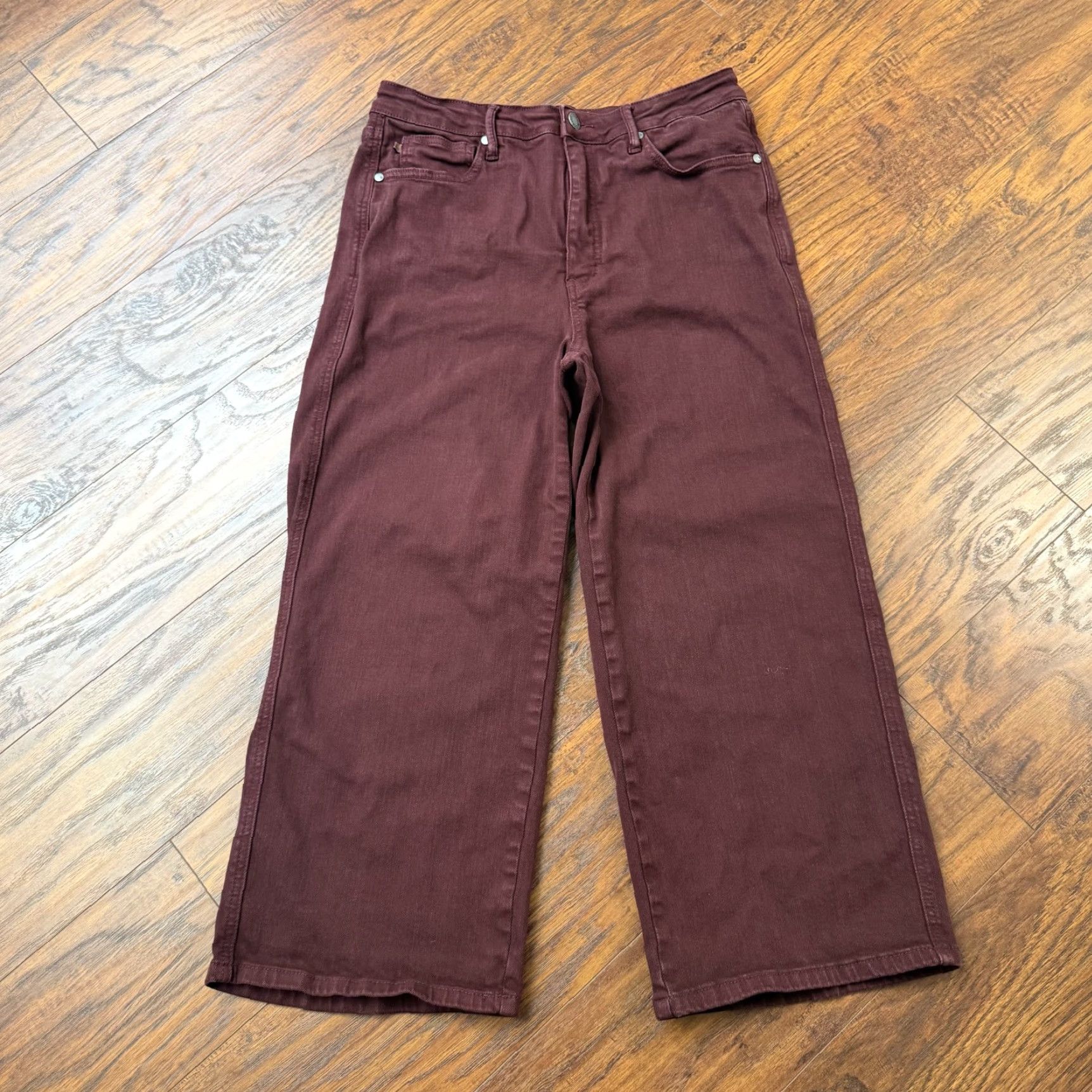 Vintage Judy Blue Jeans Women 30 Wide-Leg High Rise Denim Regular Stretch Cotton Polyester Spandex Red Jeans 28x23 Size 30" / US 8 / IT 44 - 2 Thumbnail