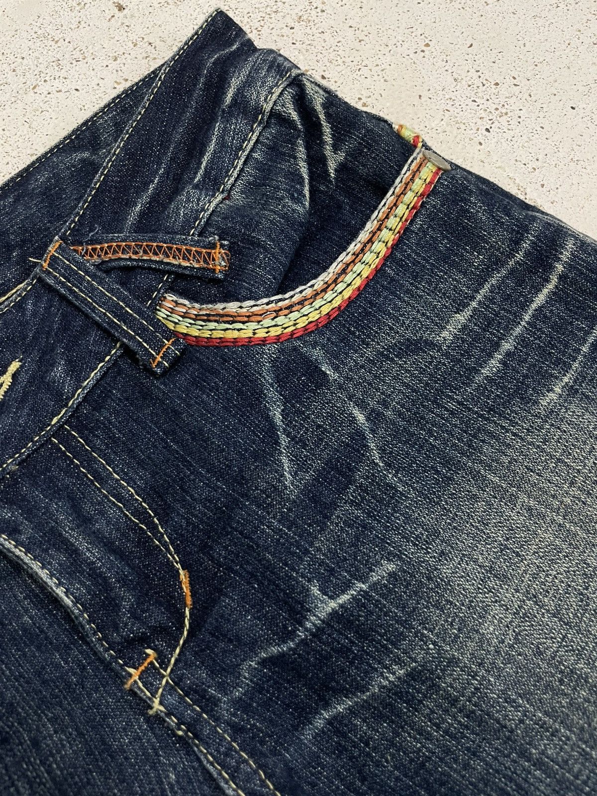 Le Grande Bleu (L.G.B.) Come Stai? Flare Whisker Distressed Japan Fashion Size US 30 / EU 46 - 12 Thumbnail