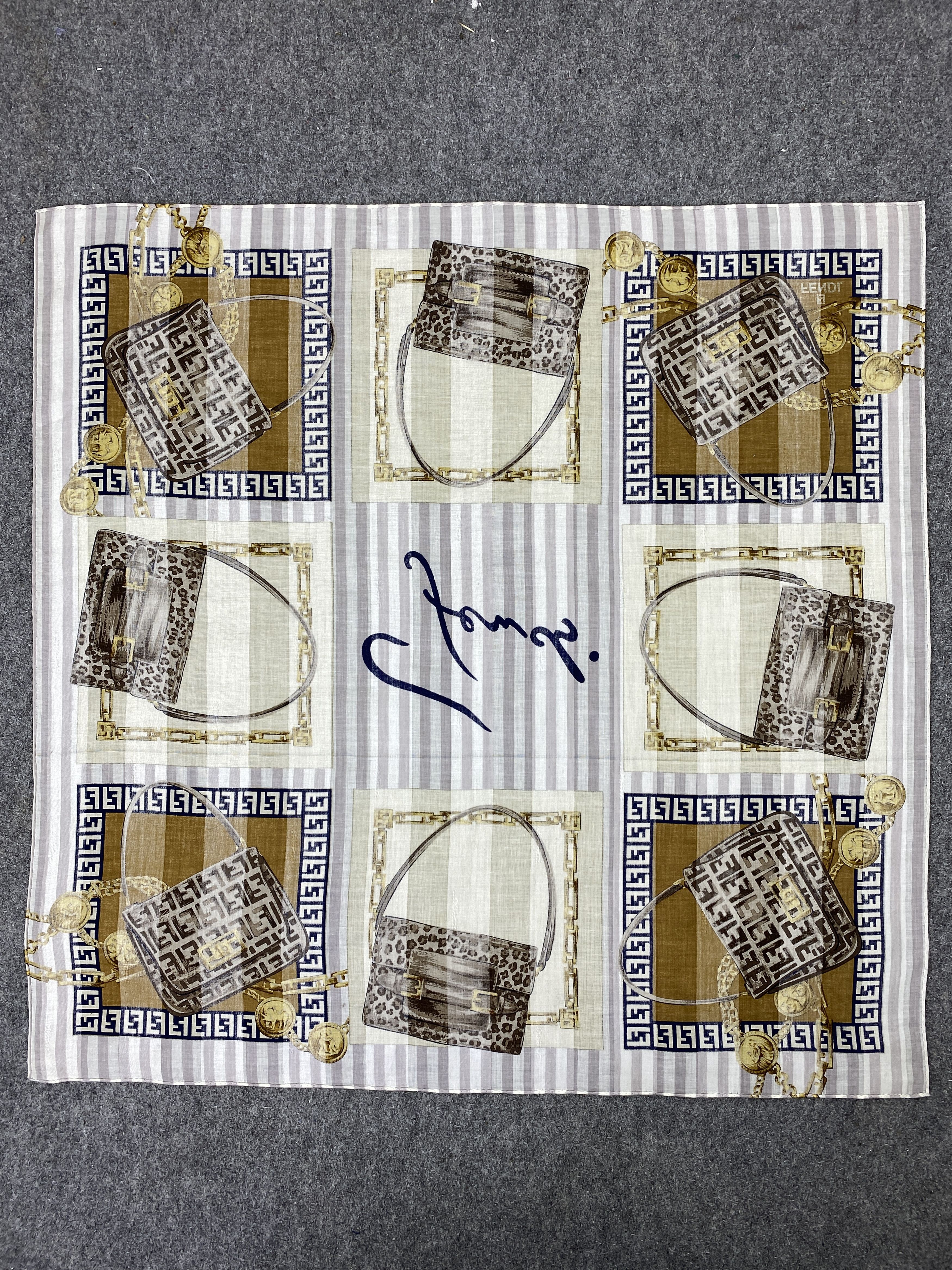 Fendi Vintage Fendi Handkerchief Neckerchief KT0269 Size ONE SIZE - 7 Thumbnail