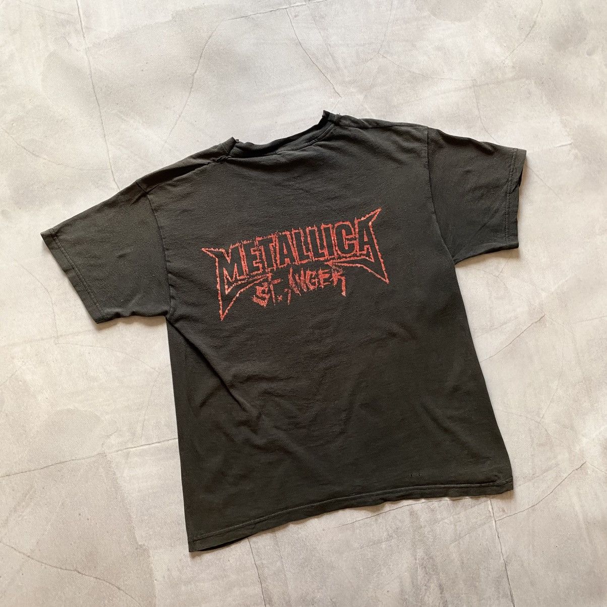 Vintage 2003 Metallica ST. Anger Skill Faded Distressed T Shirt Tee Size US M / EU 48-50 / 2 - 2 Thumbnail