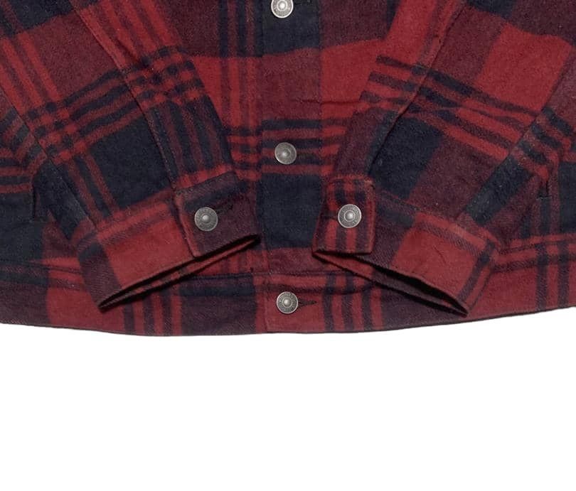 Levi's Levi’s Plaid Wool Trucker Jacket Size US L / EU 52-54 / 3 - 2 Thumbnail