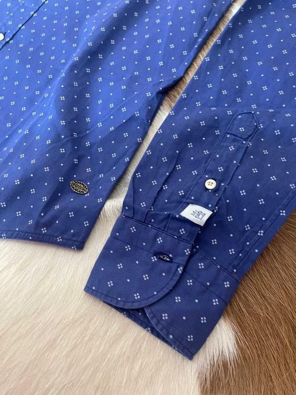 Scotch & Soda blue button-down monogram shirt scotch&soda Size US M / EU 48-50 / 2 - 4 Thumbnail