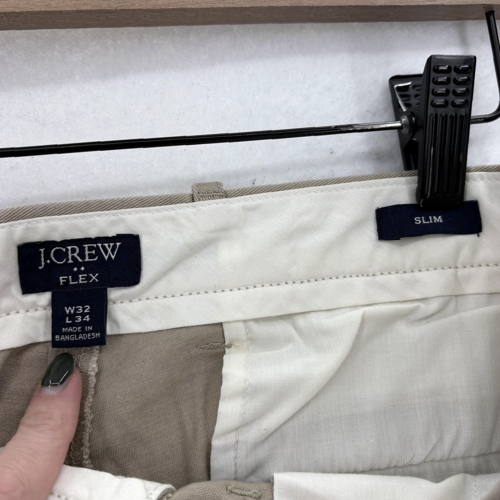 J.Crew J.CREW Pants Mens 32x34 Khaki Flex Slim Chino Stretch Cotton Casual Preppy NWT Size US 32 / EU 48 - 4 Thumbnail