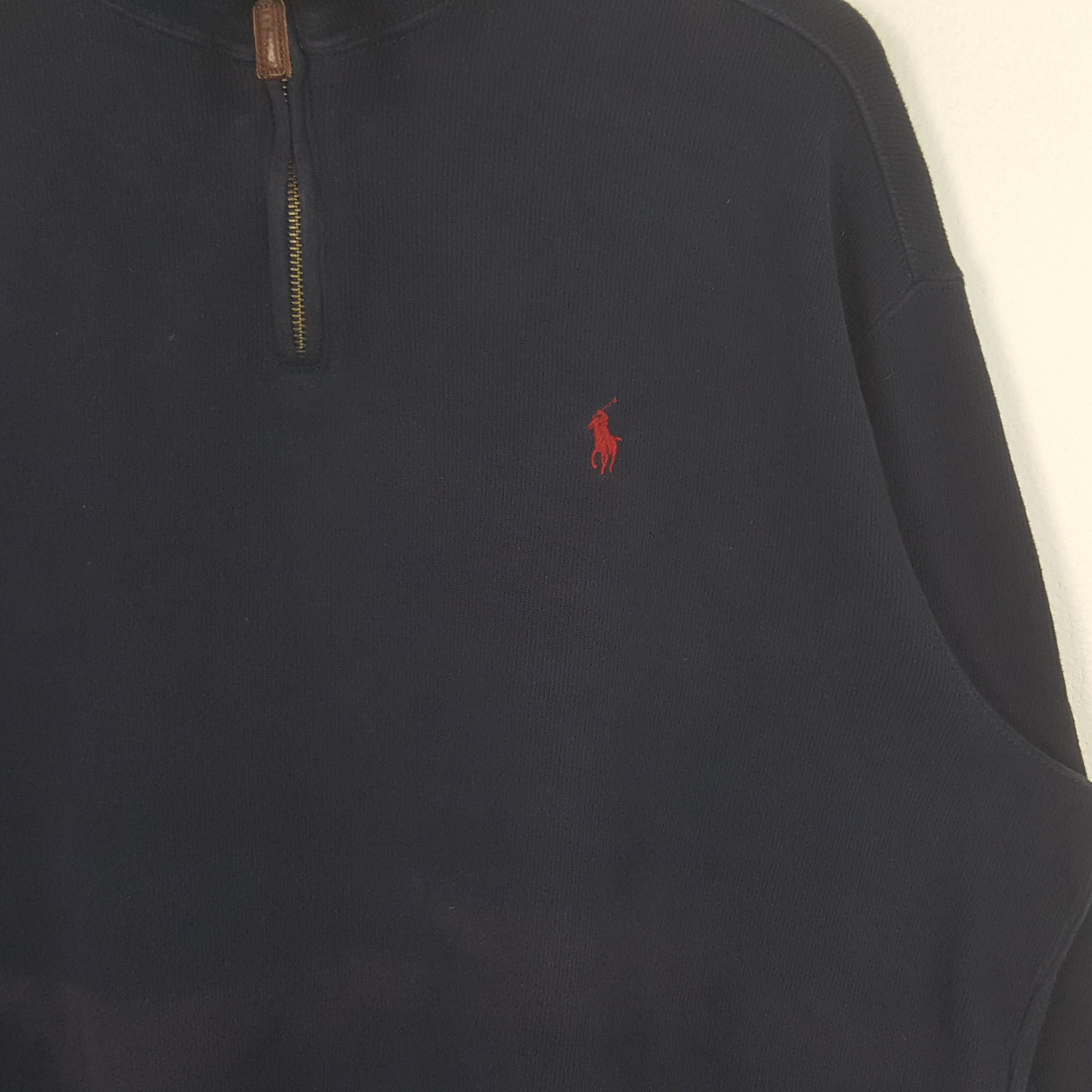 Polo Ralph Lauren × Vintage Vintage Polo Ralph Lauren Half Zipper Sweatshirt C288N24 Size US XXL / EU 58 / 5 - 2 Thumbnail