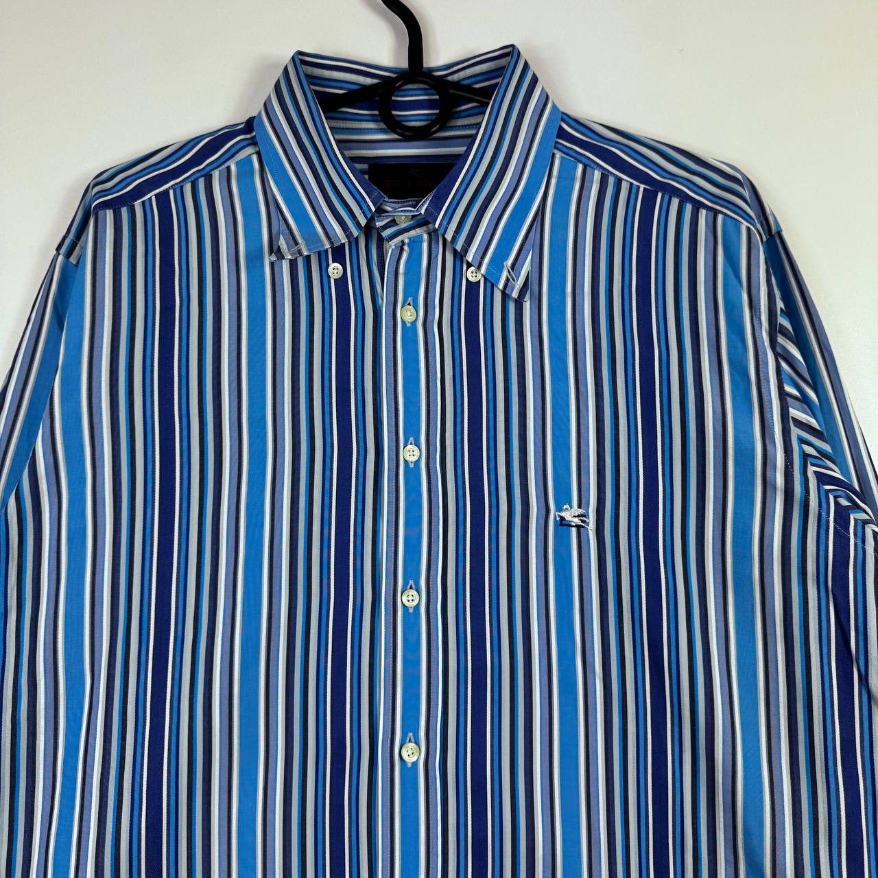 Etro Etro Milano Striped Button Up Shirt Blue Mens Size L Size US L / EU 52-54 / 3 - 2 Thumbnail