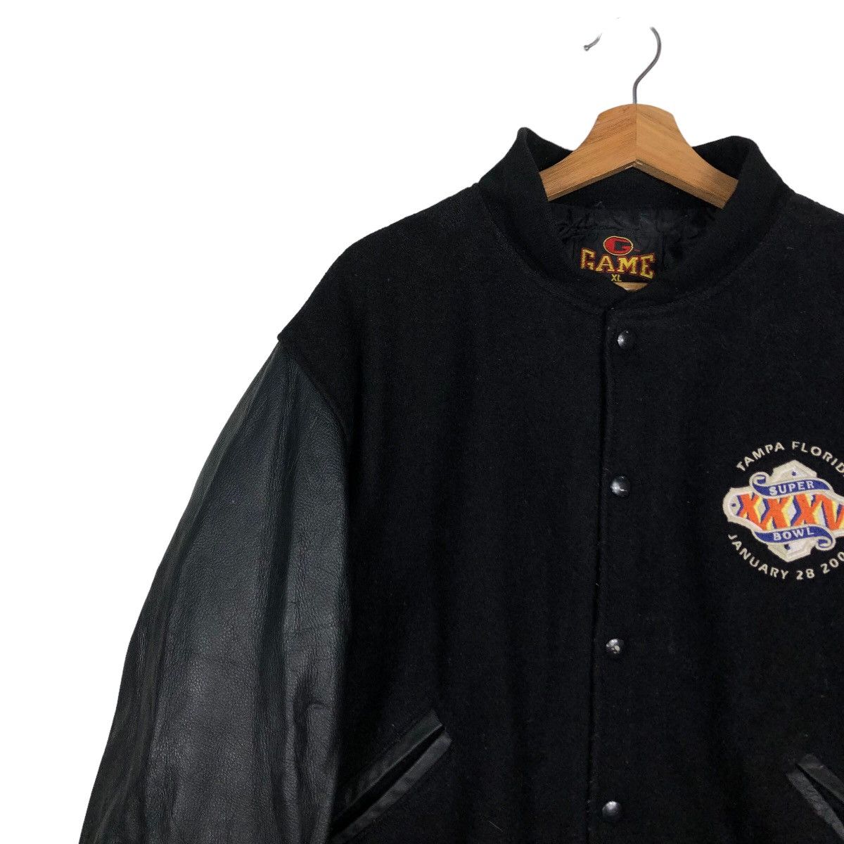 Japanese Brand 🔥Vintage Bomber Leather Jacket GAME Made in USA Sportswear Size US XL / EU 56 / 4 - 7 Thumbnail