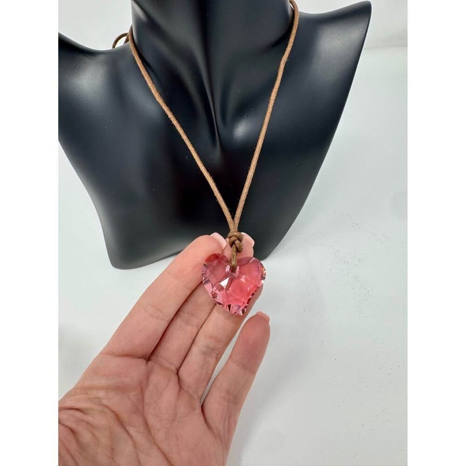 Other Crystal pink heart necklace Size ONE SIZE - 4 Thumbnail