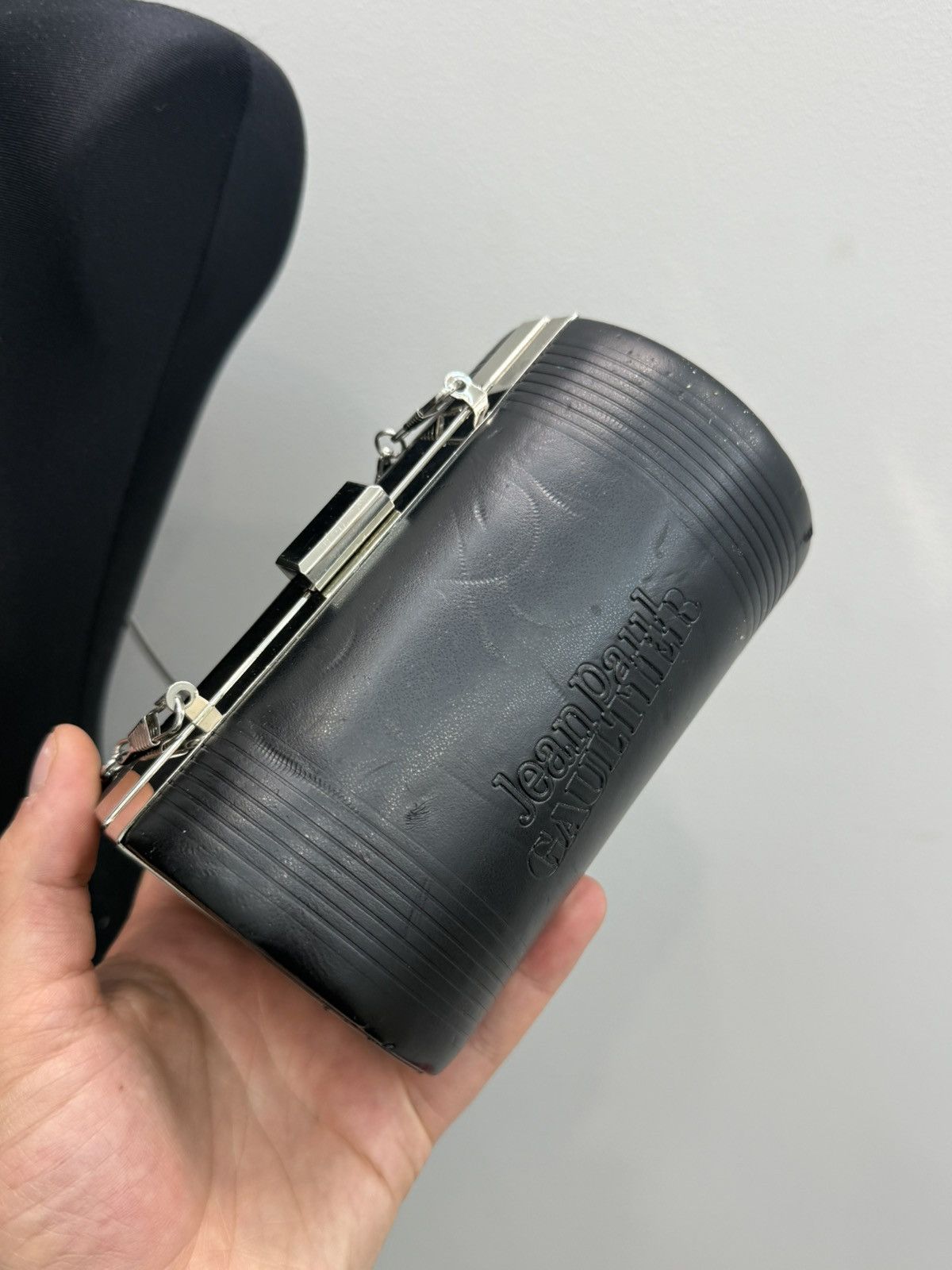 Jean Paul Gaultier Jean Paul Gaultier JPG Cylinder Black Clutch Bag Size ONE SIZE - 1 Thumbnail