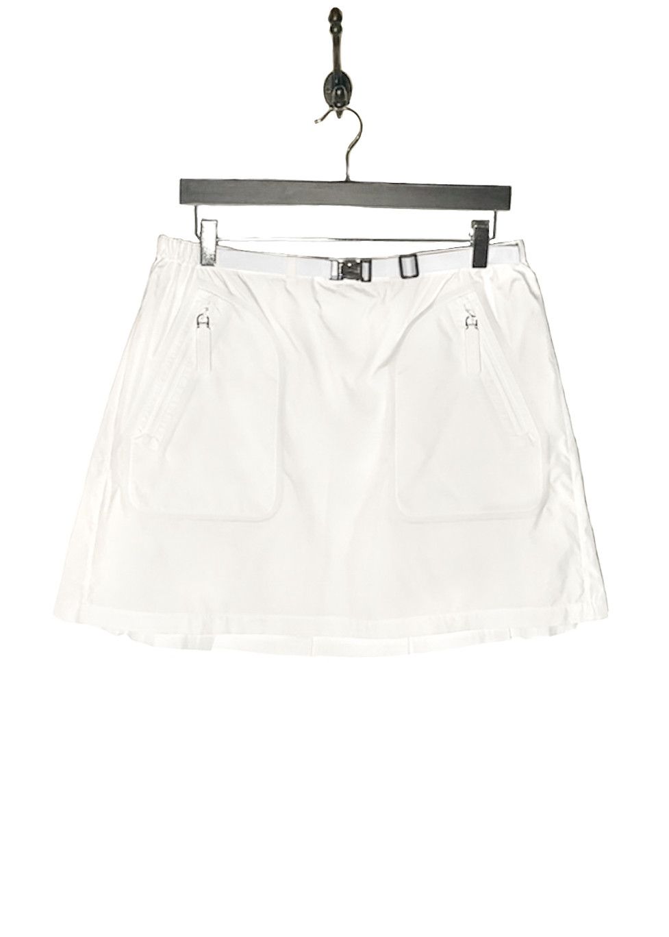Dior Dior White Utility Belted Rear-Pleated Mini Skirt Size 30" / US 8 / IT 44 - 1 Thumbnail