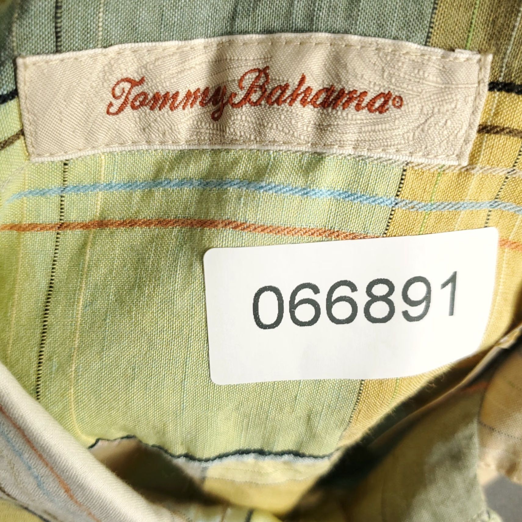 Tommy Bahama Tommy Bahama Shirt Mens Small Yellow Plaid Linen Silk Hawaiian Button Up Size US S / EU 44-46 / 1 - 7 Thumbnail
