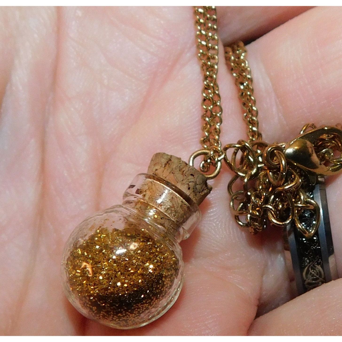 Handmade Handmade Gold Glitter Fairy Dust Necklace Size ONE SIZE - 5 Thumbnail