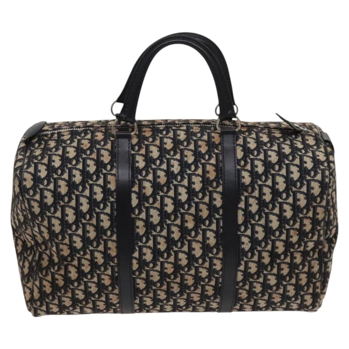 Dior DIOR Trotter Canvas Mini Boston Bag Navy Silver Size ONE SIZE - 3 Thumbnail