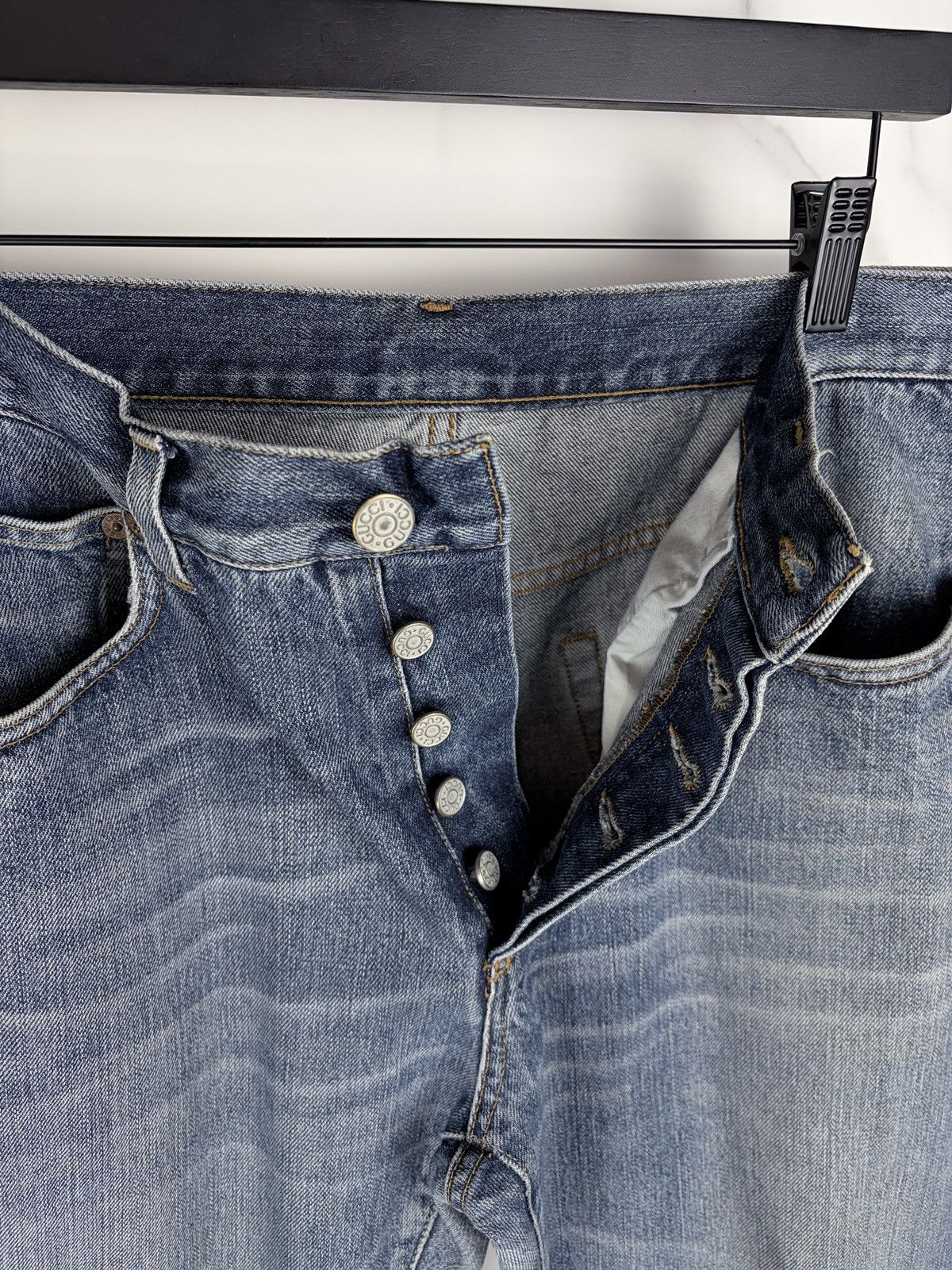 Gucci Gucci Tom Ford Horsebit Straight Leg Faded Denim Jeans Size US 32 / EU 48 - 6 Thumbnail