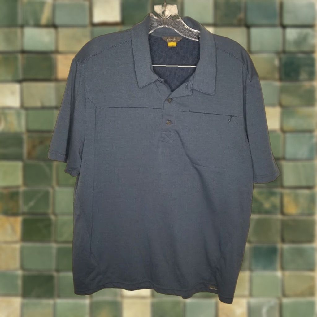 Eddie Bauer EDDIE BAUER Active Polo Shirt Mens Blue Short Sleeve Size L Size US L / EU 52-54 / 3 - 1 Thumbnail