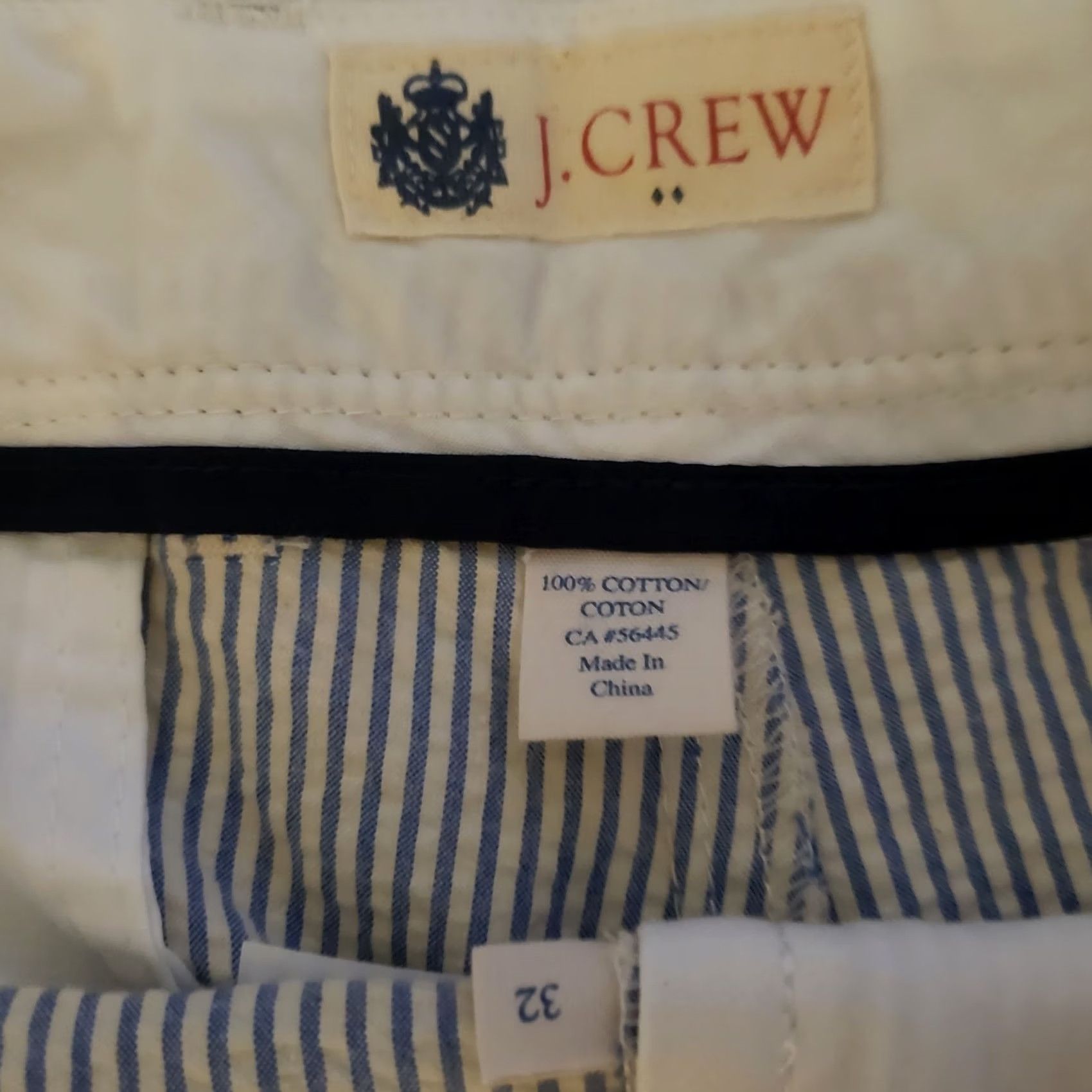 J.Crew J.CREW Mens Shorts Blue 32x10 Chino Seersucker Lightweight Beach Golf Outdoors Size US 32 / EU 48 - 6 Thumbnail