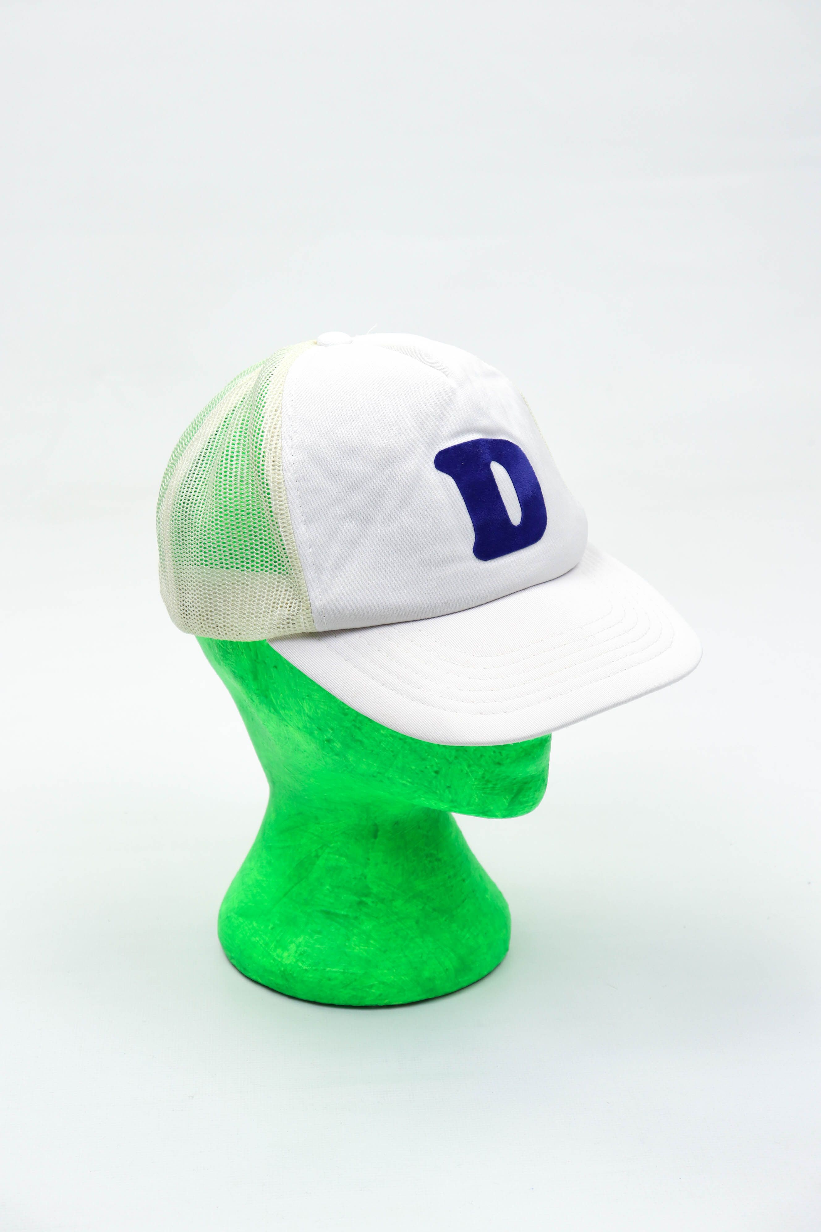 Vintage Vintage D Logo White Trucker Cap Hat Made in Korea Size ONE SIZE - 3 Thumbnail