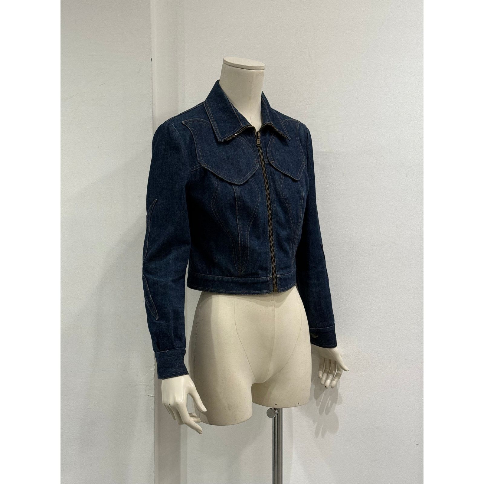 Dolce & Gabbana A/W2002 Dolce & Gabbana paneled floral denim jacket Size L / US 10 / IT 46 - 2 Thumbnail