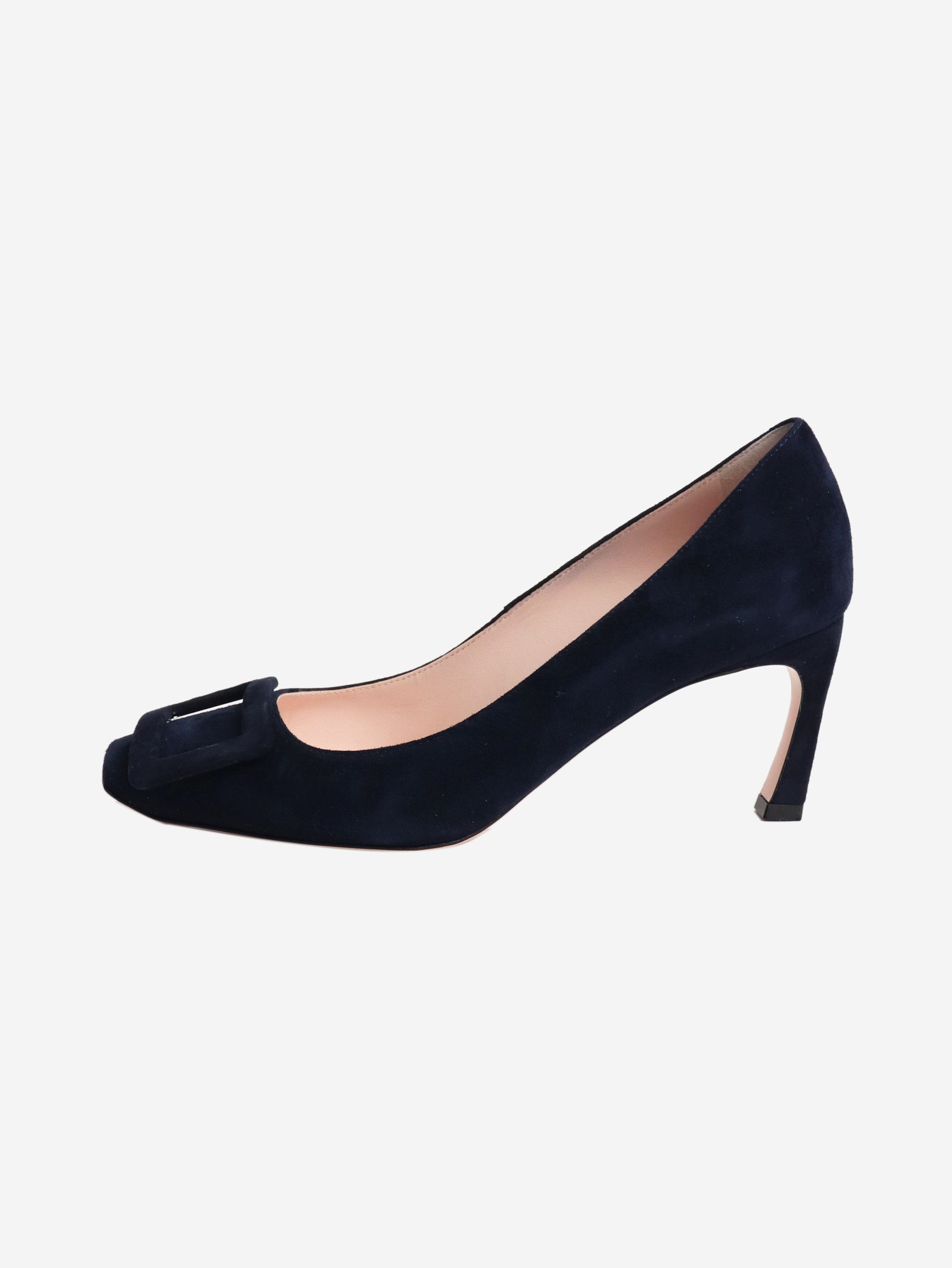 Roger Vivier Navy suede Trompette pumps - EU 36 (UK 3) Size US 5 / IT 35 - 1 Thumbnail