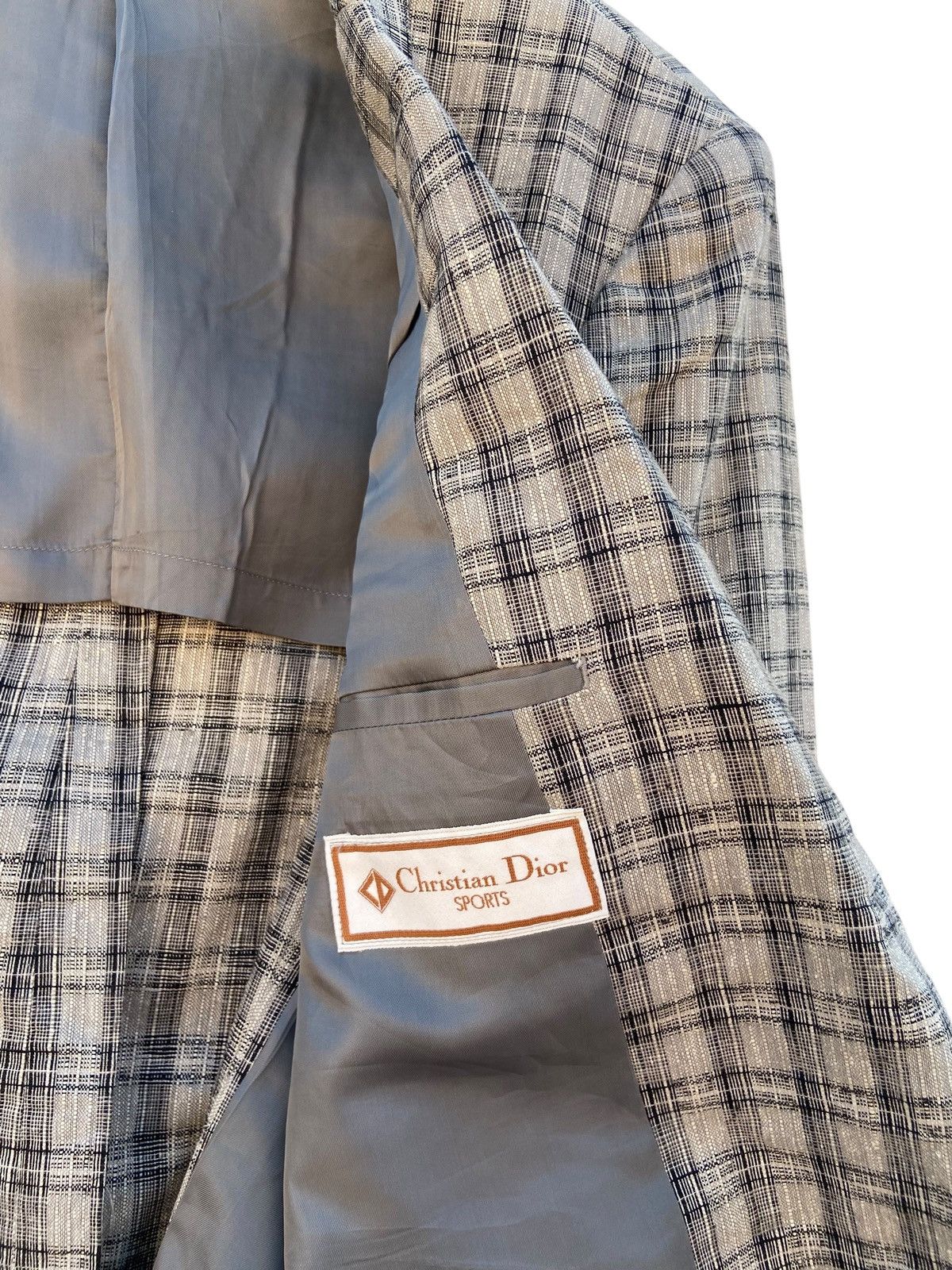 Christian Dior Monsieur CHRISTIAN DIOR CHECKERED BLAZER Size 44L - 4 Thumbnail