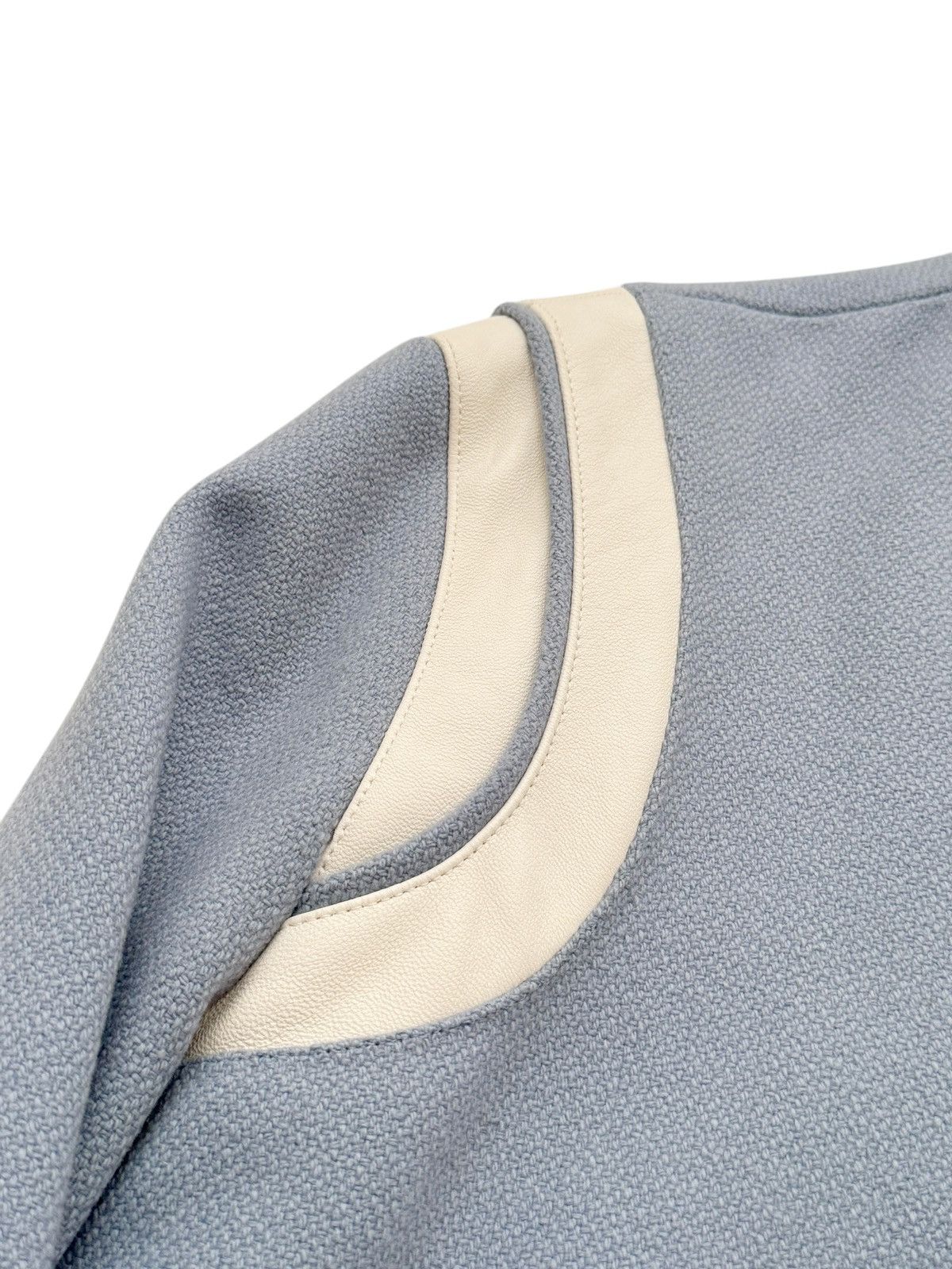 Saint Laurent Paris 2016 Baby Blue Teddy Wool Varsity Jacket Size US M / EU 48-50 / 2 - 4 Thumbnail