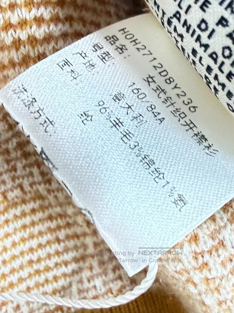 Hermes Hermes Brown Polka Dot Wool Cardigan Size XS / US 0-2 / IT 36-38 - 8 Thumbnail