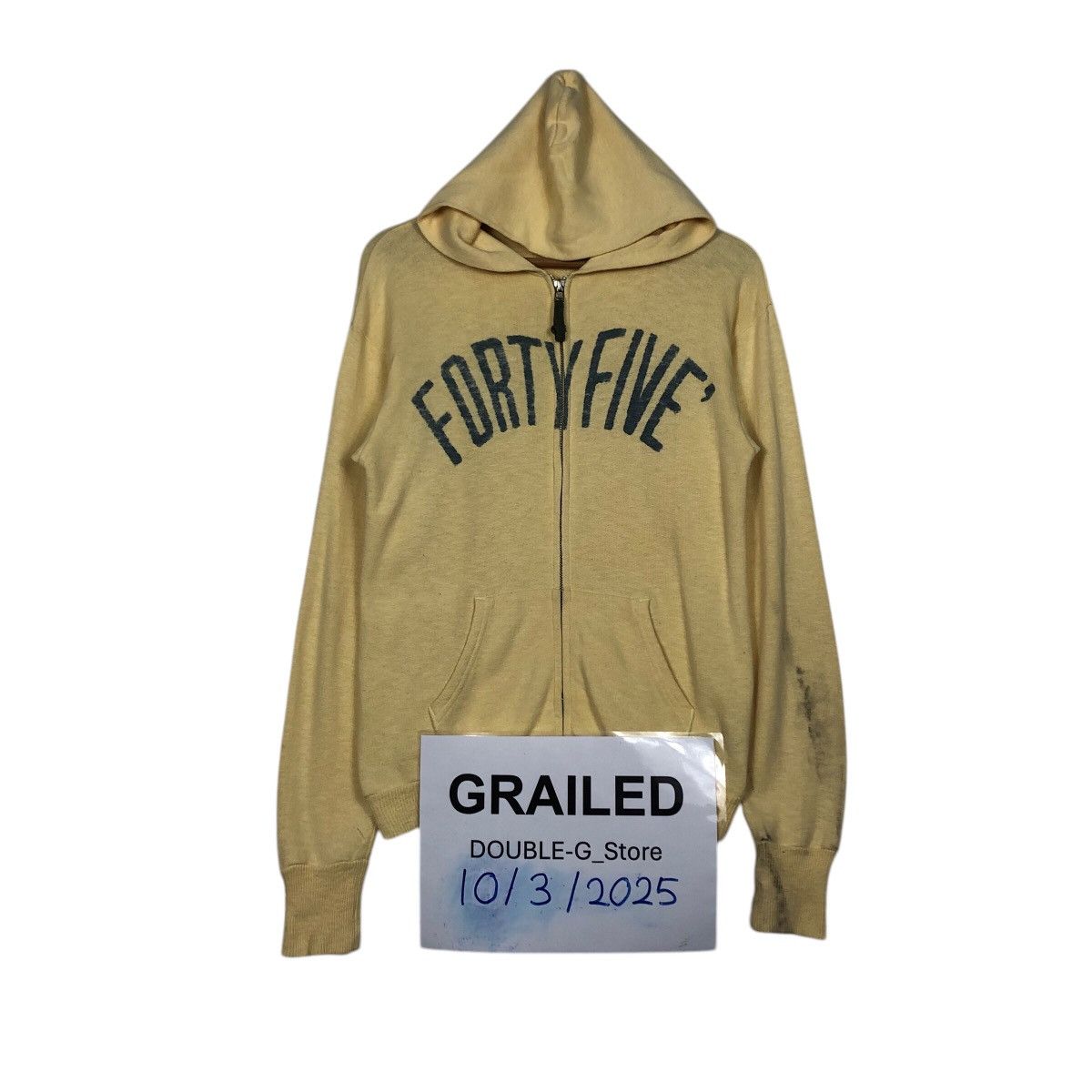 45rpm 📌Vintage Zipper Jacket Hoodie 45Rpm Big Logo Spell Out Size US M / EU 48-50 / 2 - 1 Thumbnail