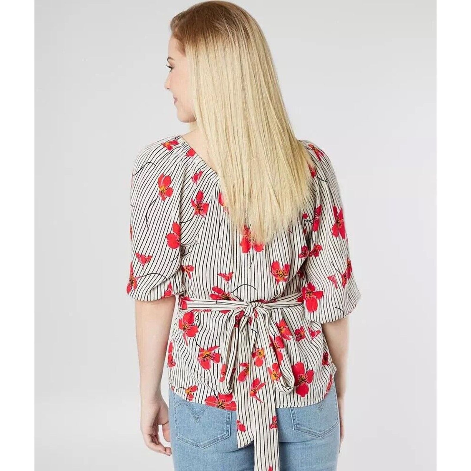 Billabong Billabong New Lust Versatile Wrap Top Medium Floral Blouse Size M / US 6-8 / IT 42-44 - 3 Thumbnail