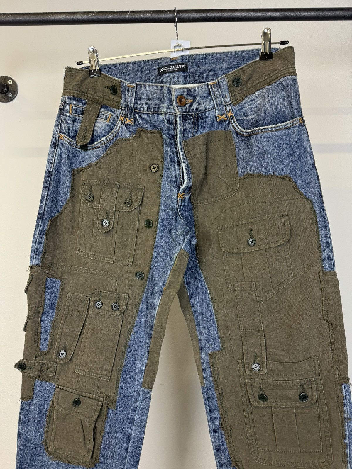 Dolce & Gabbana AW2005 Dolce & Gabbana hybrid patchwork cargo jeans Size US 35 - 4 Thumbnail