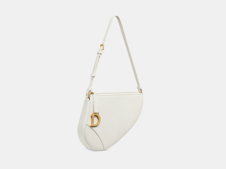 Dior o1w1db11125 S5909C Size: OS / Saddle Rodeo Pouch in White Size ONE SIZE - 1 Thumbnail