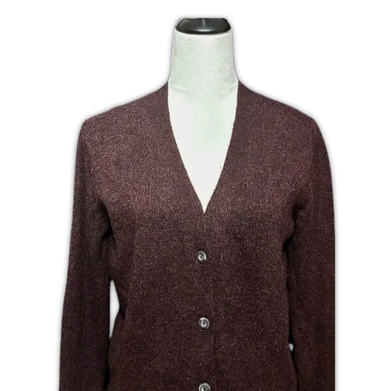Old Navy Old Navy Cardigan Button-Up Front Long Sleeves Burgundy XS Size XS / US 0-2 / IT 36-38 - 2 Thumbnail