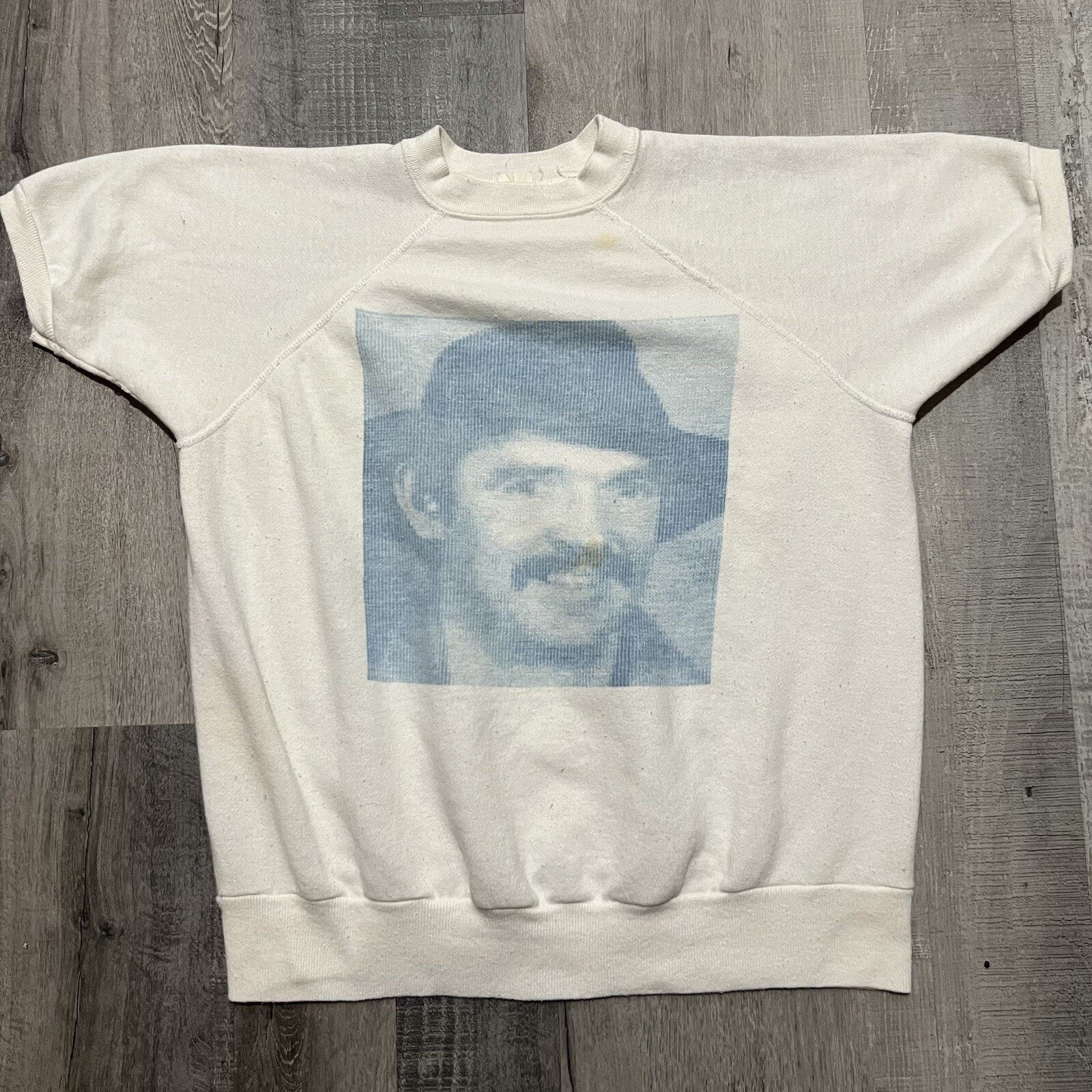 Original Montgomery VTG 1970s Montgomery Ward Portrait Photo White Sweatshirt Size US L / EU 52-54 / 3 - 1 Thumbnail