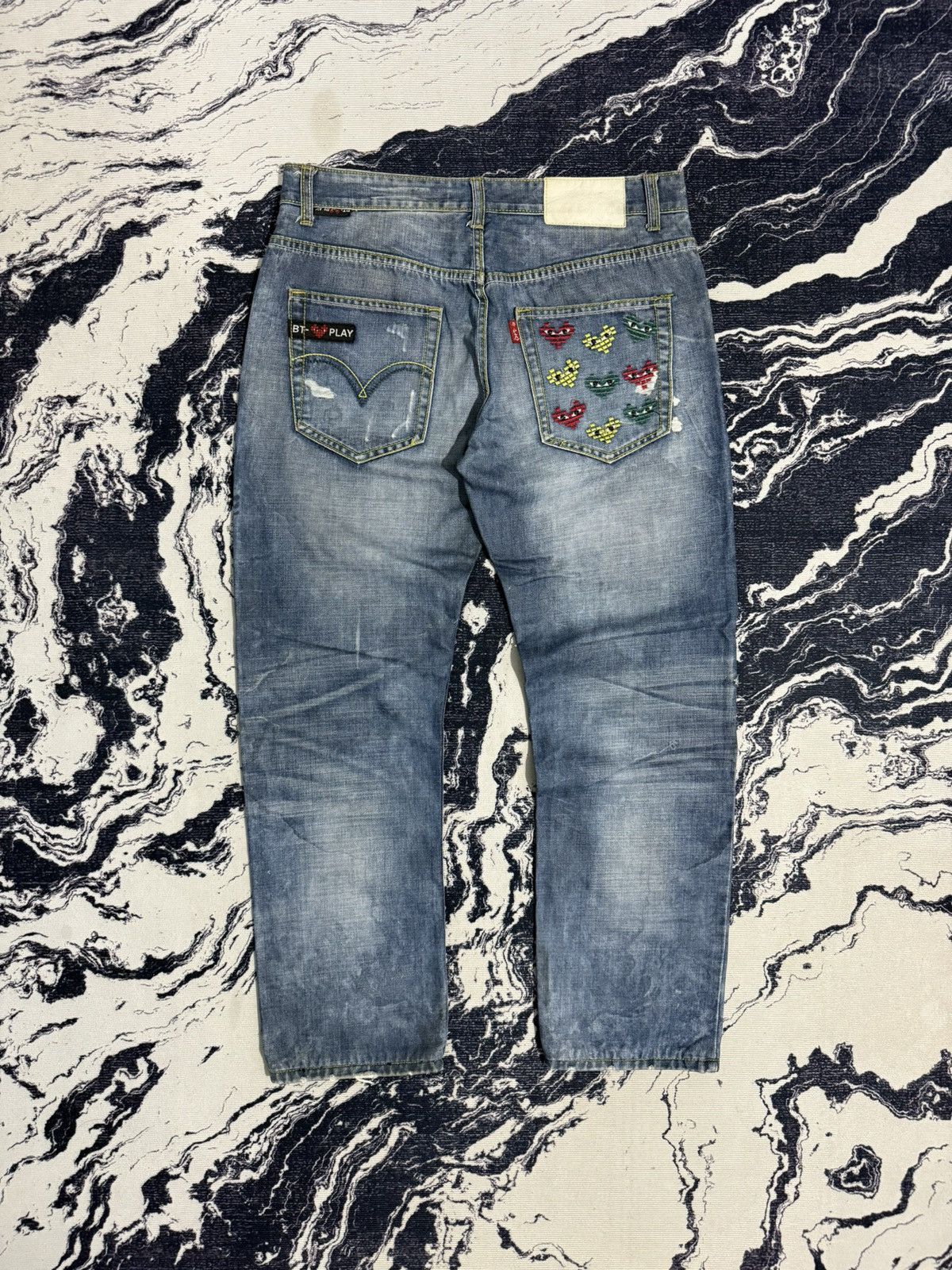Vintage Vintage BT-play cdg distressed jeans Size US 30 / EU 46 - 1 Thumbnail