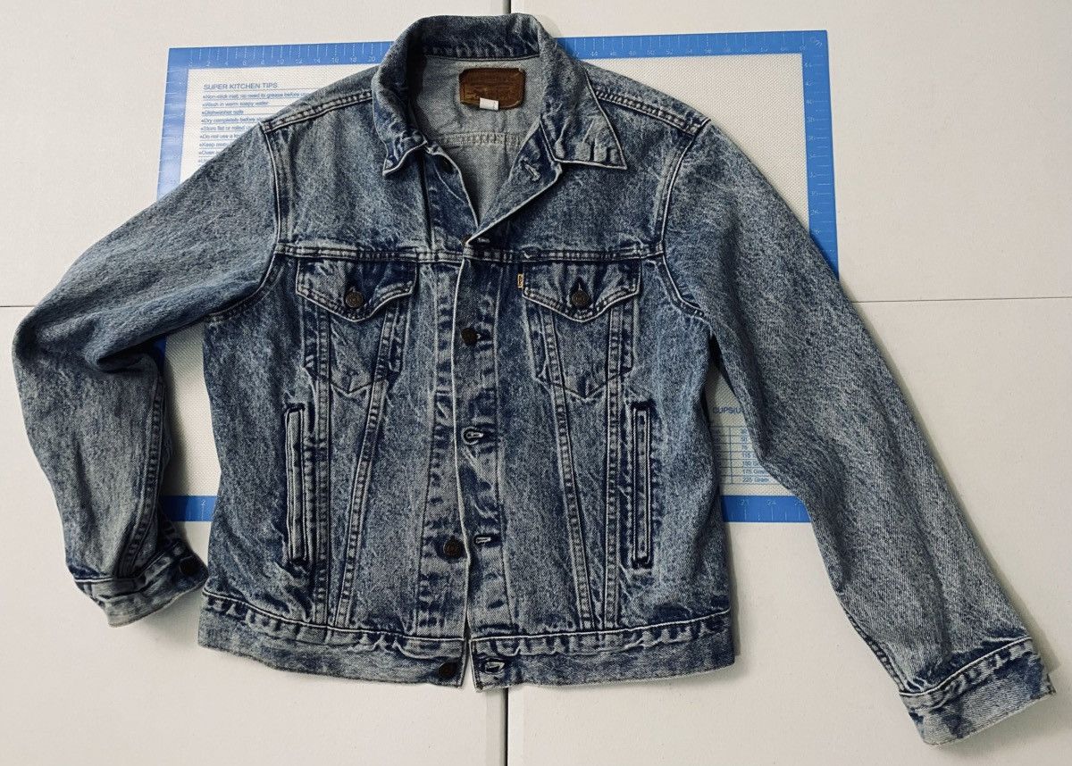 Levi's Vtg 90s Levis 73549 0209 Orange Tab Trucker Jacket 965 USA M Size US M / EU 48-50 / 2 - 1 Thumbnail